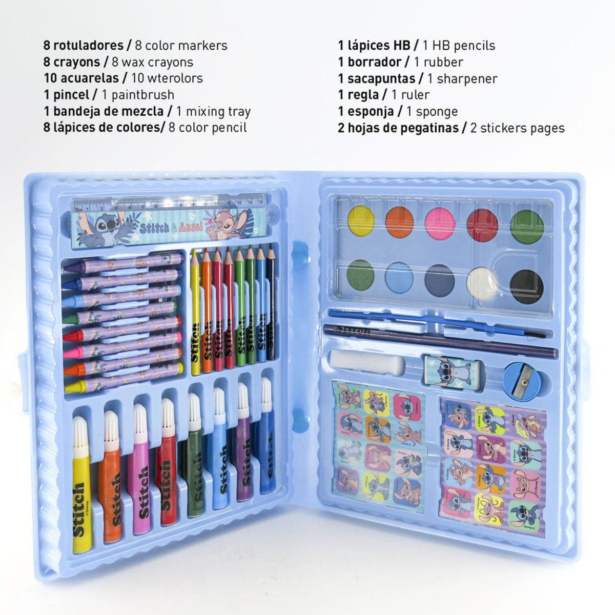 Thumbnail - Cerda Buntstift Disney Stitch Schreibwaren-Set Ausmalbares Kreativset für Kinder, (Schreibwarenset, Kreativset für Kinde...