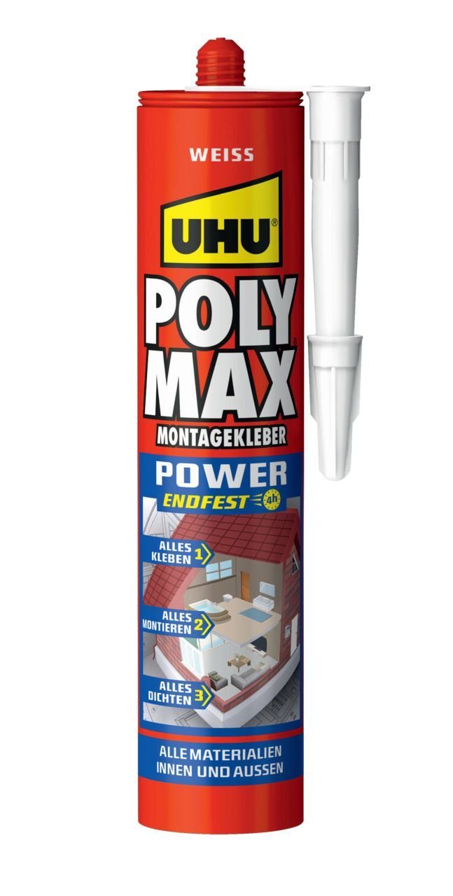 UHU Klebstoff UHU Poly Max Montagekleber Power weiß 425g weiß