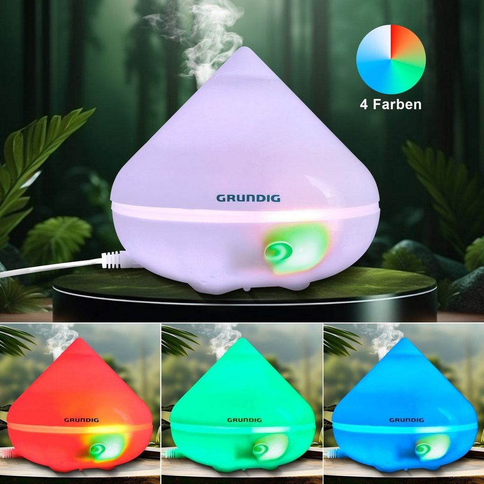 Grundig Luftbefeuchter Aroma Diffuser LED RGB Farbwechsel - Ultraschall  Luftbefeuchter, Duftspender Aromatherapie Raumbefeuchter