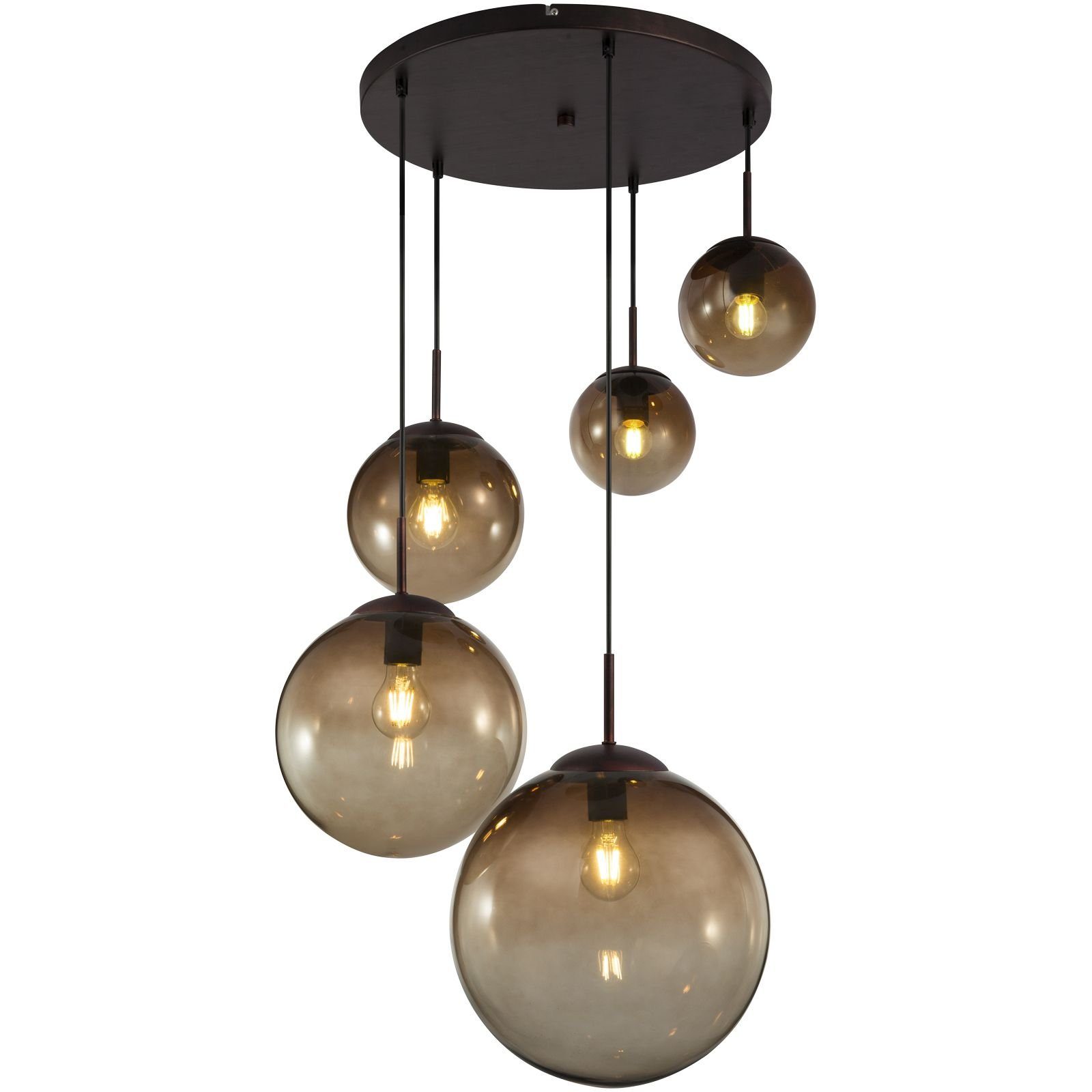 Lichtfarbe Glaskugel, Hängelampe, Leuchtmittel, Wohnzimmer Leuchtmittel, Hängeleuchte modern, abhängig Küche, Schlafzimmer, Kugel, Pendelleuchte Flur Pendellampe, Globo GLOBO Esszimmer ohne vom ist Hängeleuchte