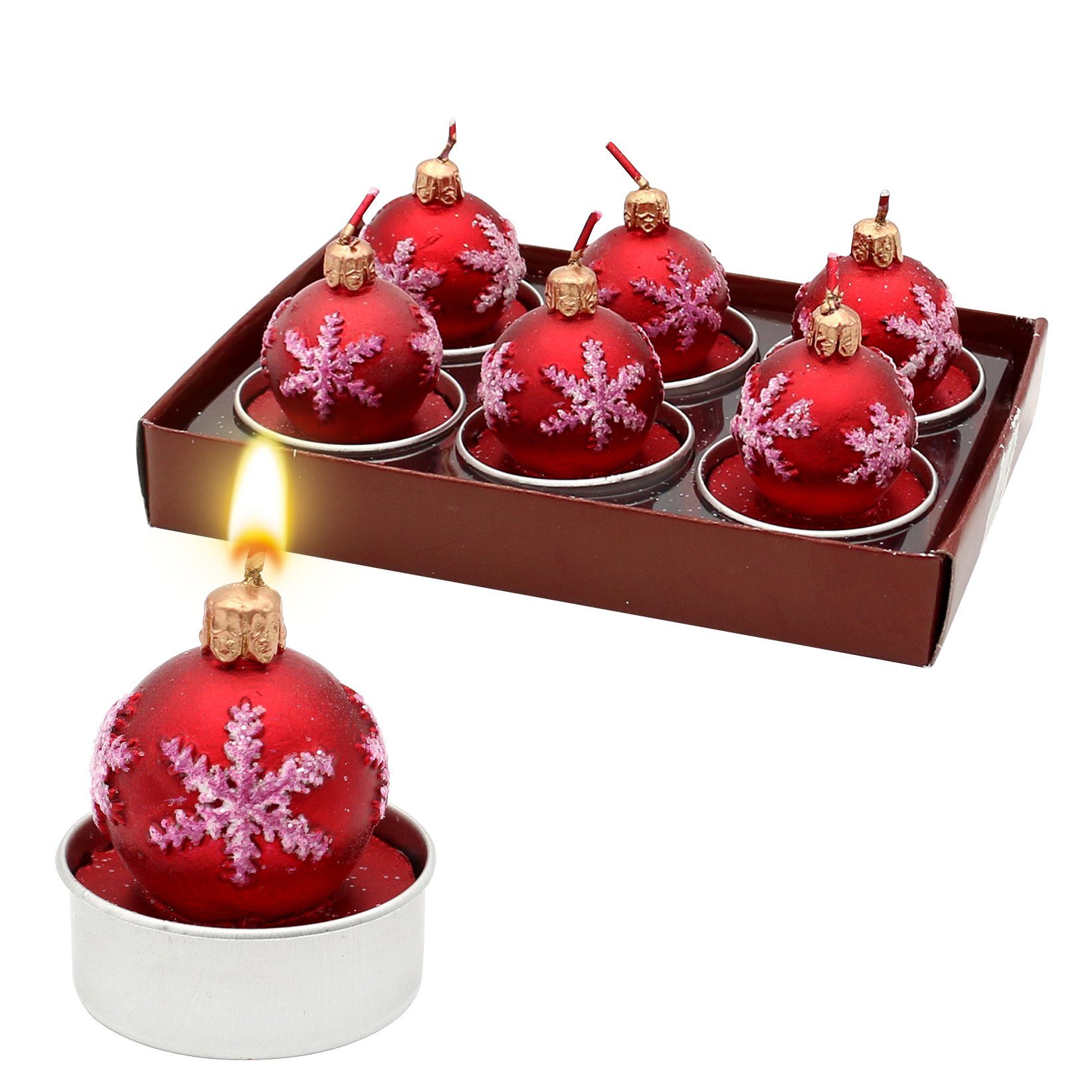 Dekohelden24 Teelicht 6er Set Teelichte, Motiv über Dropdown-Menü wählbar ( günstig online kaufen