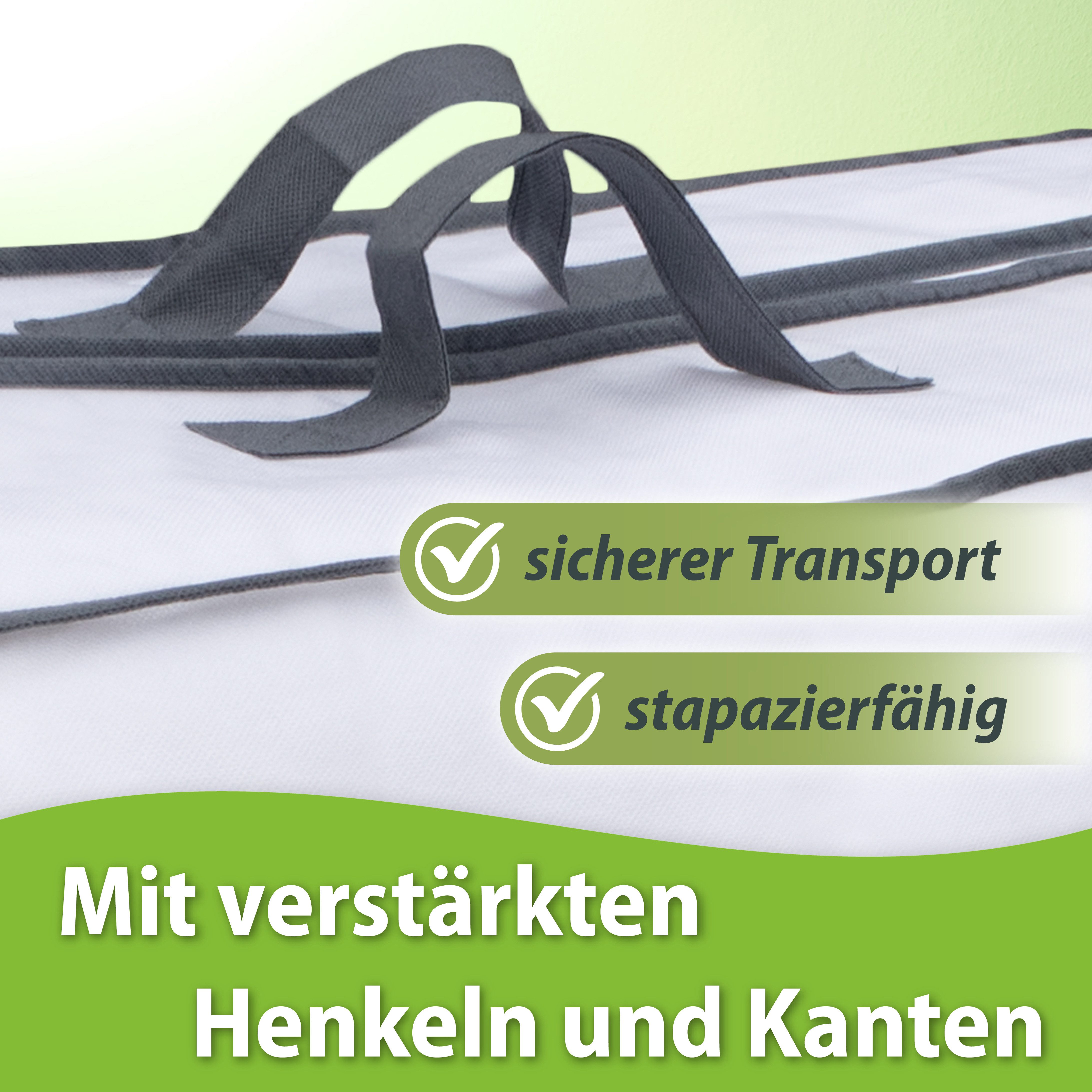 franknatur Aufbewahrungstasche (2-tlg), leichte robuste Tasche, Vliesmaterial, mit Sichtfenster – Bild 3 von 5
