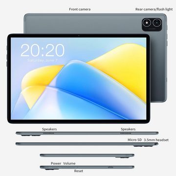 TECLAST Tablet (10", 128 GB, Android 13, 4G LTE/5G, Tablet mit t606 octa core typ-c/gps/google gms/widevine l1/3.5mm/metal)
