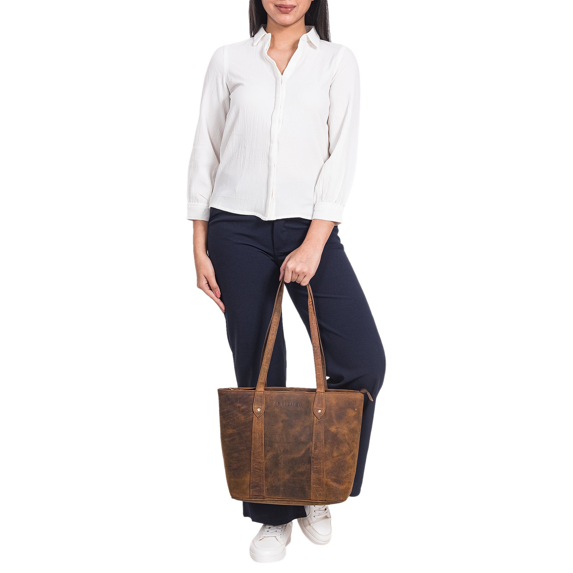 STILORD Handtasche "Svea" Elegante Handtasche Damen Mittelgroß Leder günstig online kaufen