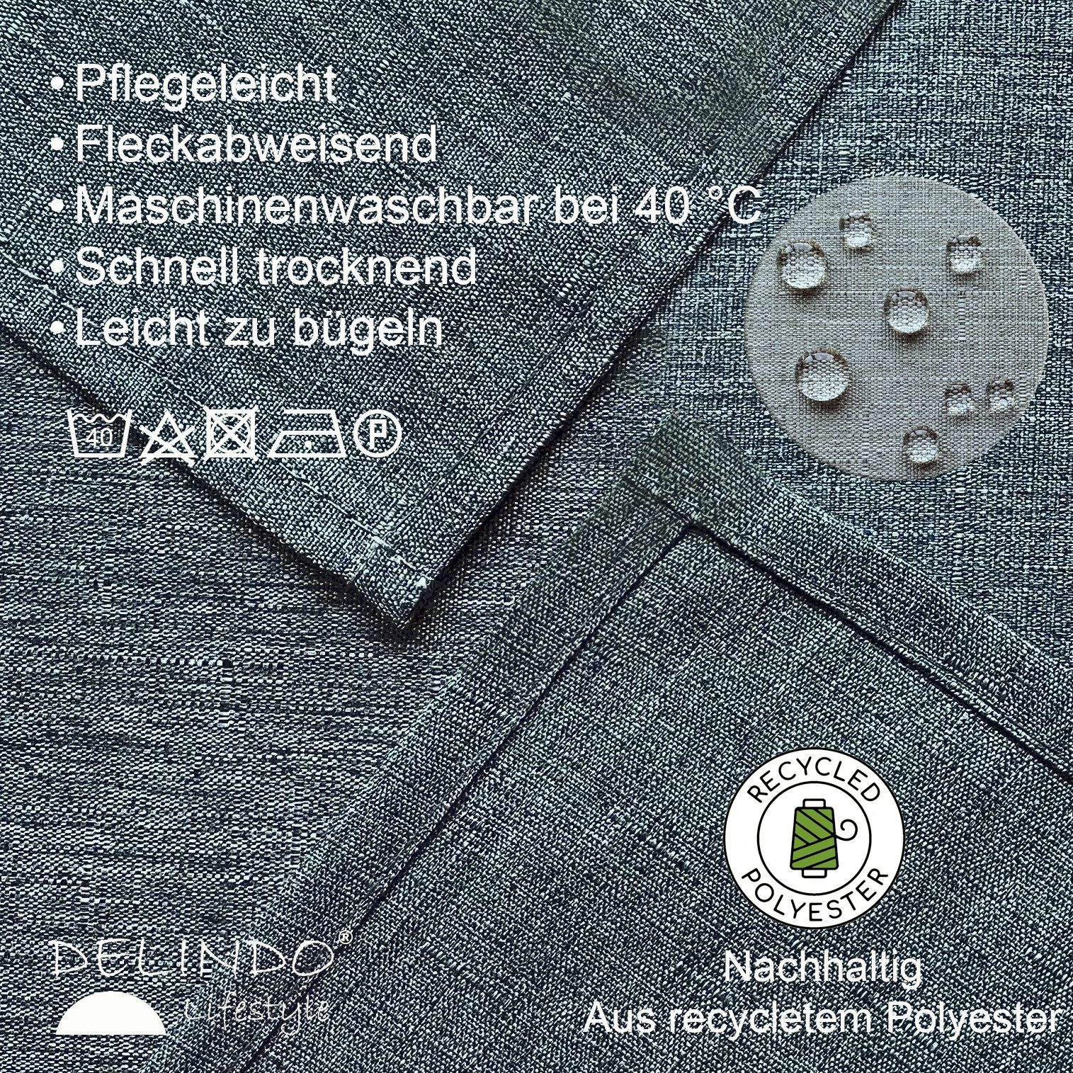 Delindo Lifestyle Tischdecke WIEN HOME abwaschbar (1-tlg), Leinenstruktur mit Fleckschutz aus recycelten Polyesterfasern