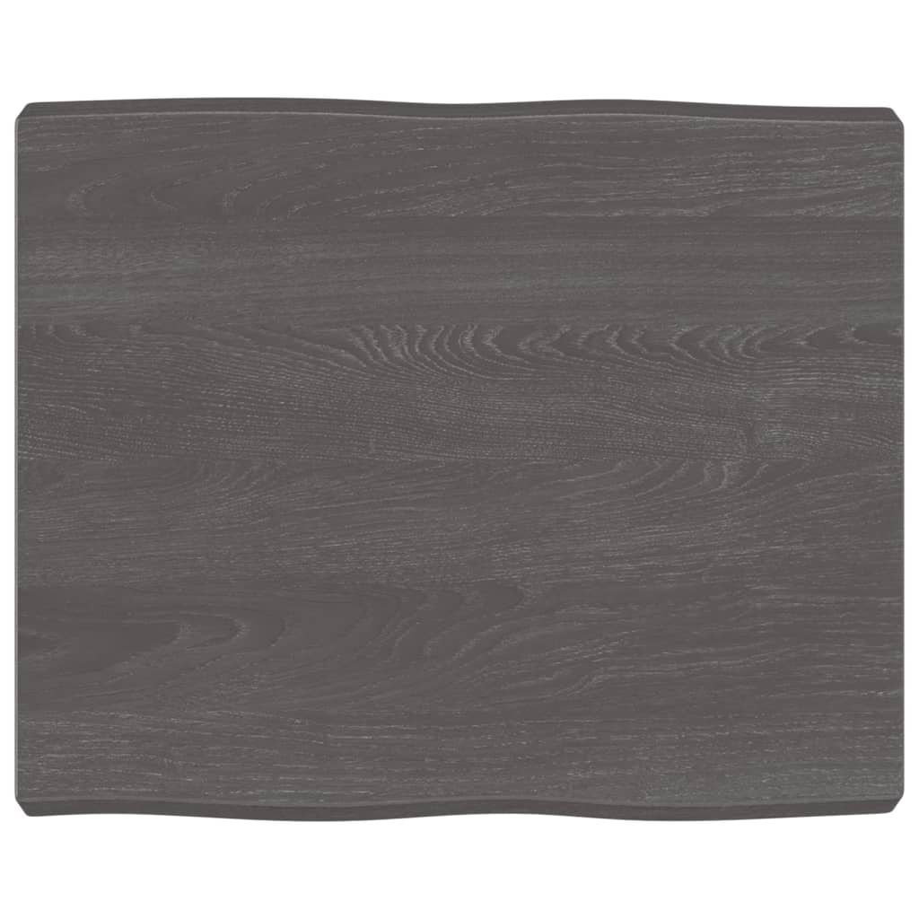 Baumkante St) Behandelt (1 Tischplatte Massivholz 60x50x(2-6) furnicato cm