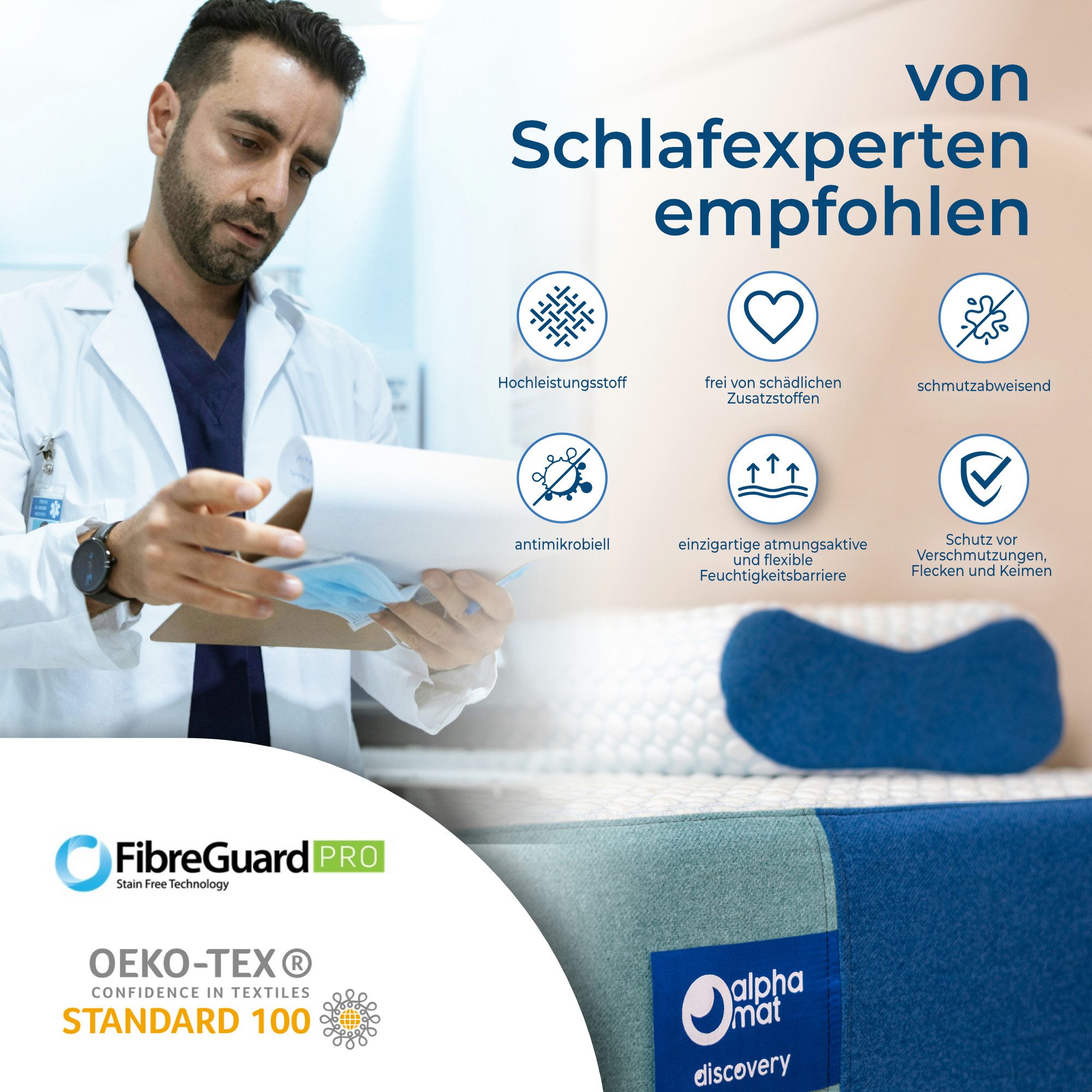 Komfortschaummatratze Matratze 90x200 100x200 weitere Größen 7 Zonen H3 H2 Rollmatratze, alpha mat, 20 cm hoch, Matratzen, Härtegrad flexibel Gäste- u. Boxspringbetten, ergonomisch