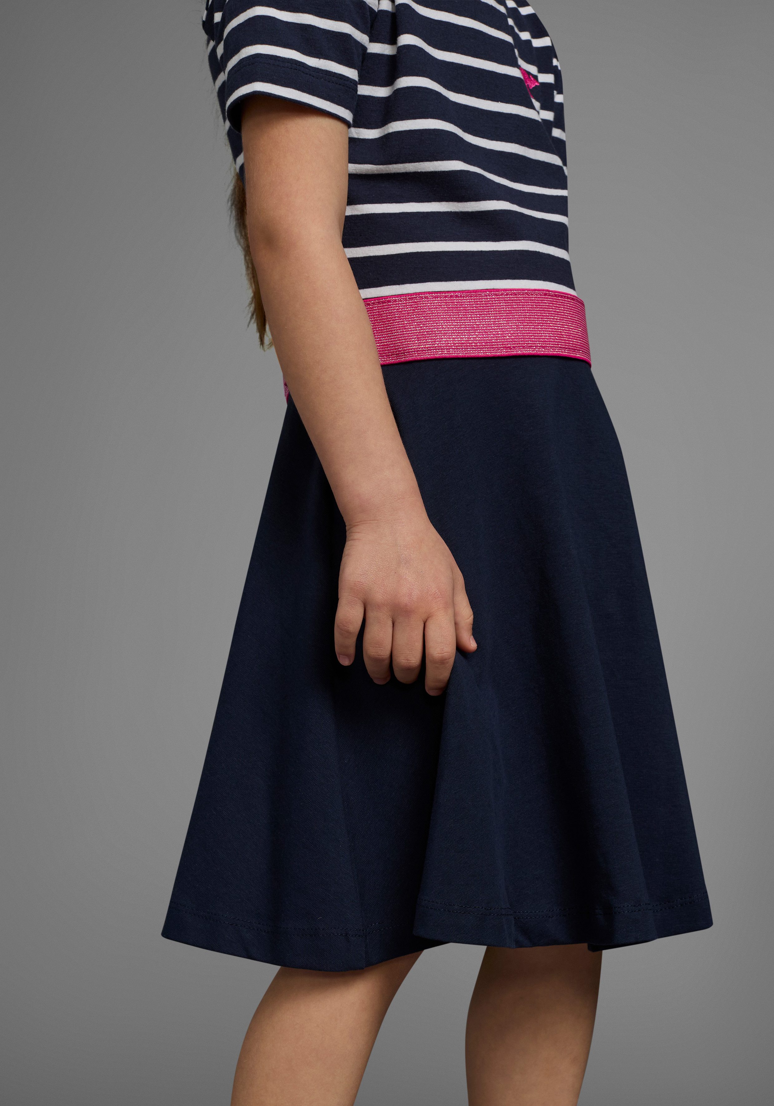 KangaROOS Jerseykleid für kleine Mädchen kniefrei, aus Jersey, kurzärmelig