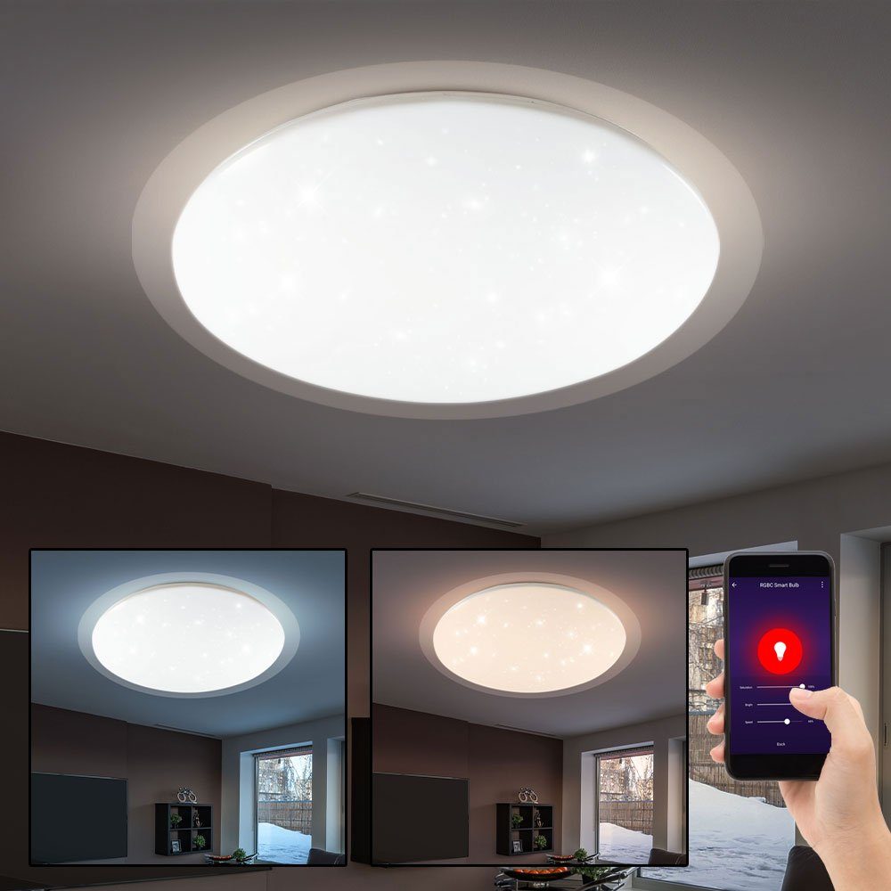 etc-shop LED Deckenleuchte, Leuchtmittel inklusive, Warmweiß, Neutralweiß, Tageslichtweiß, Deckenlampe Deckenleuchte Wohnzimmerlampe Esszimmer mit