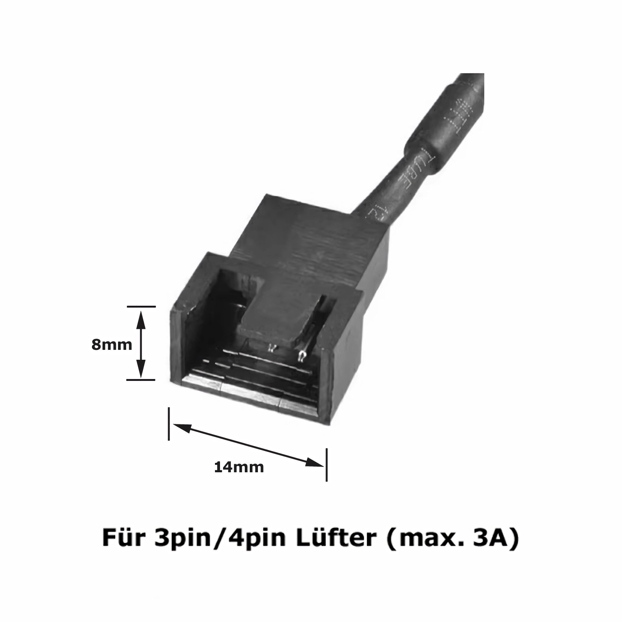 Bolwins A21 USB 2.0 Stecker zu 3-Pin/4-Pin Adapterkabel für 12V PC Lüfter 30cm Computer-Kabel, USB Typ A, 3-Pin/4-Pin (30 cm), Für 12V Computer PC Lüfter