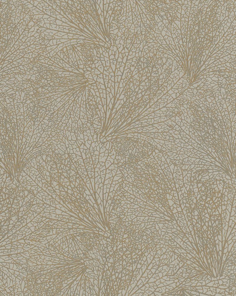 Marburg Vliestapete, Netz, lichtbeständig und restlos abziehbar grau/beige/goldfarben