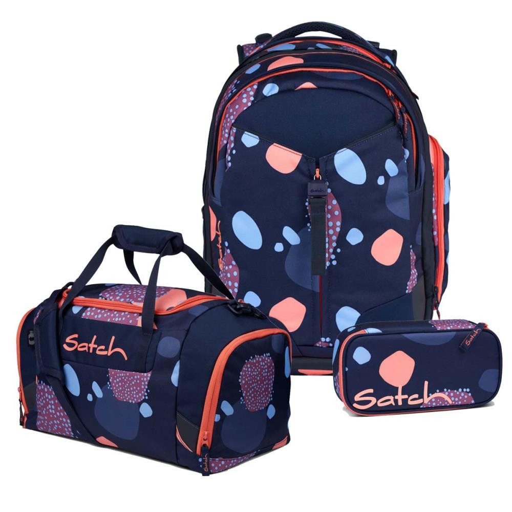 Satch Schulrucksack Match (3tlg., inkl. Schlamperbox und Sporttasche)