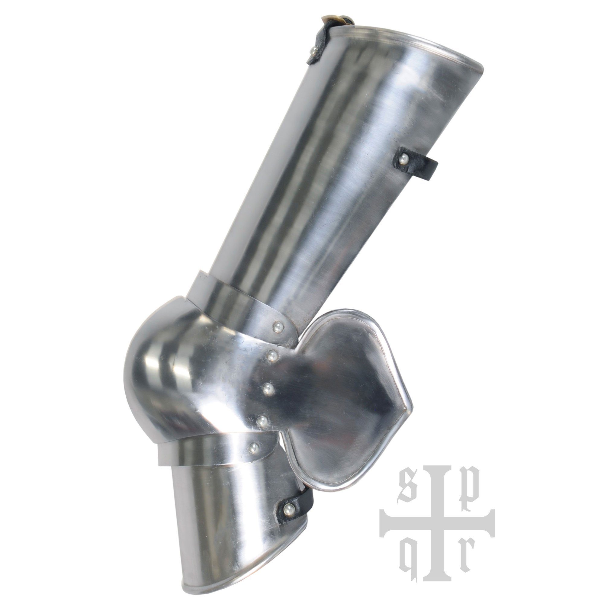 Battle Merchant Ritter-Kostüm Mittelalterliches Beinzeug, Diechlinge und Kniebuckel, 14. Jh., 1,6 mm