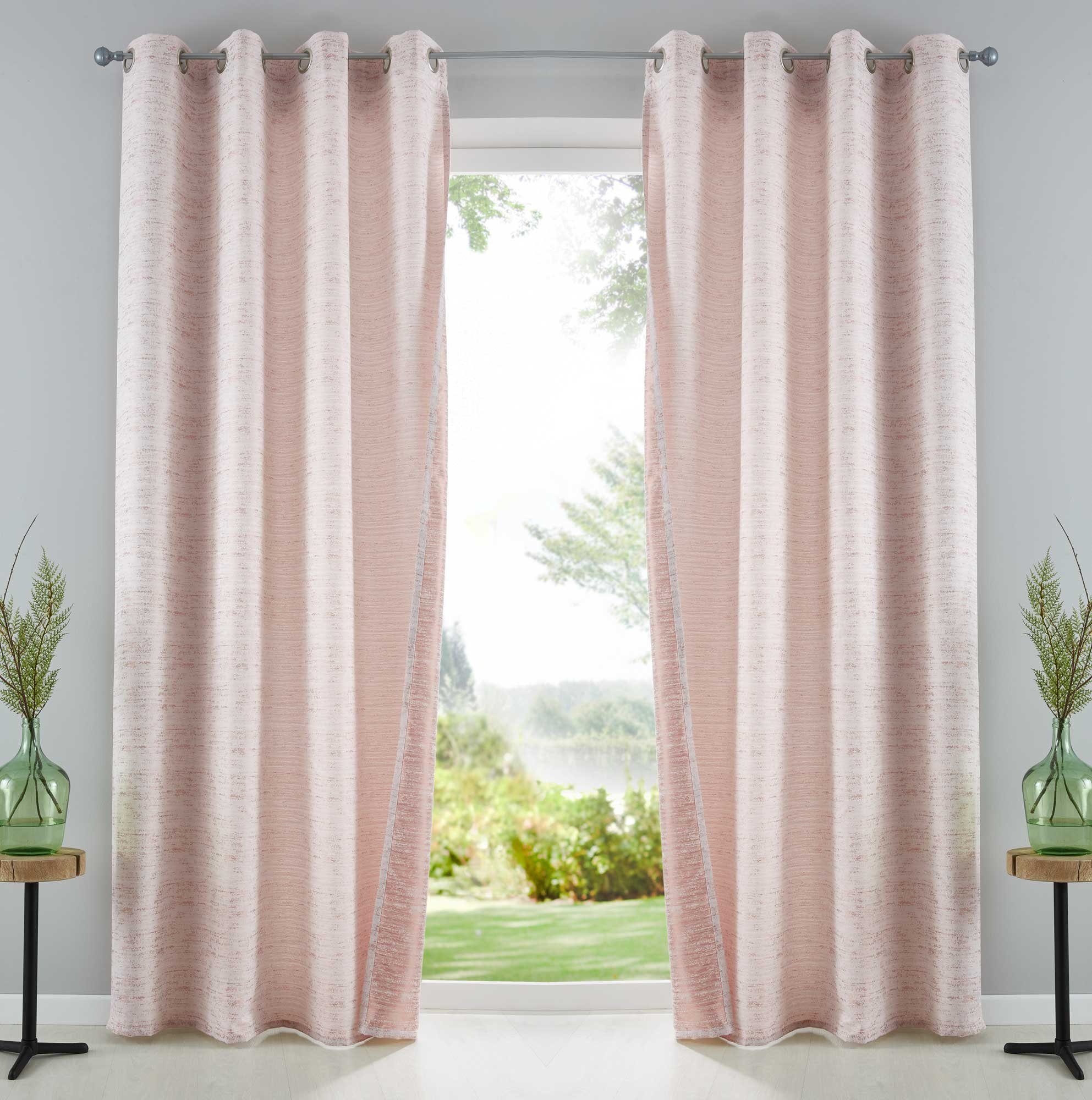 Gardinenbox Vorhang (2 St), Ösen, blickdicht, Schal Jacquard »Sivas« Blickdicht Gardine 202073-2