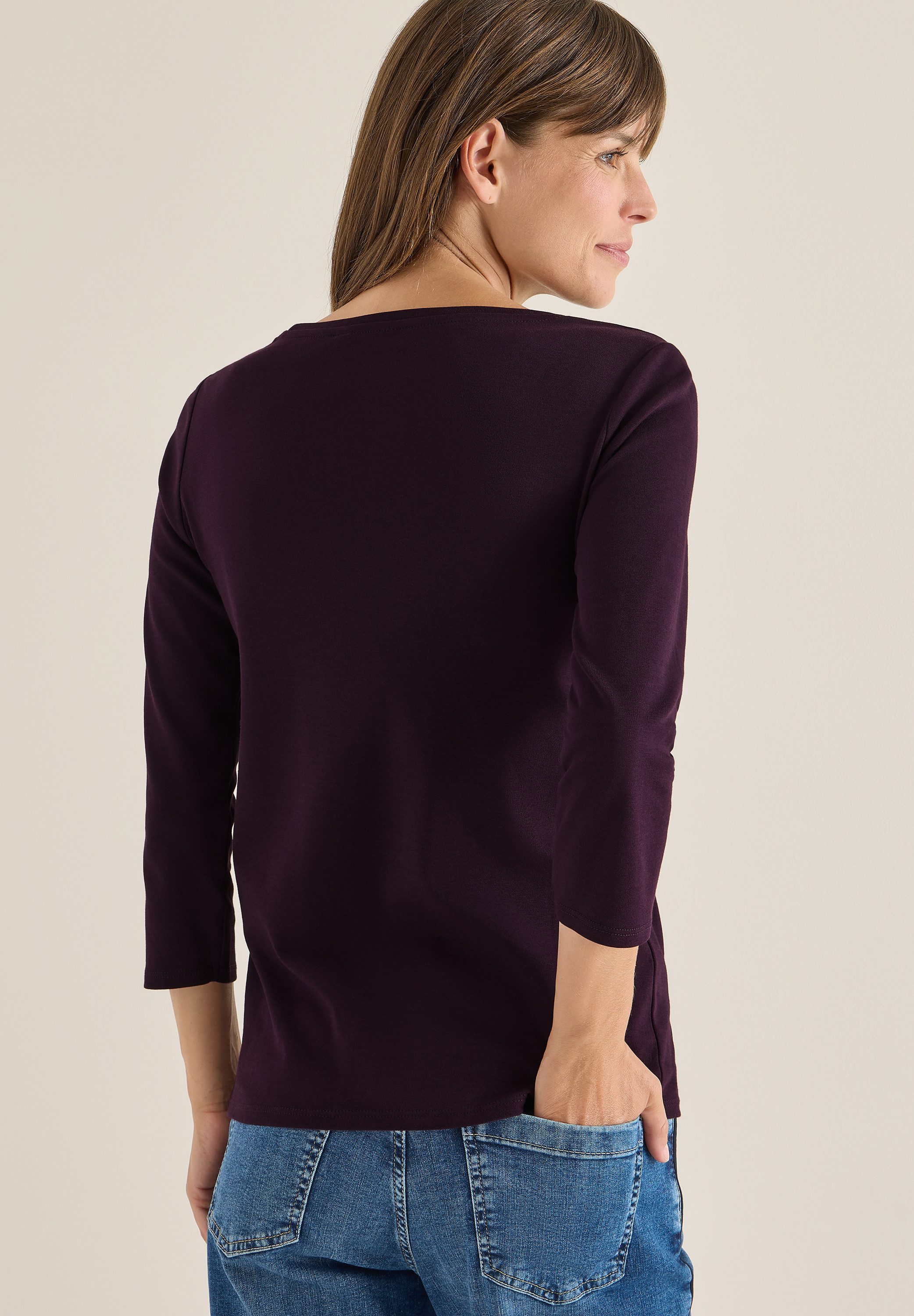 CECIL 3/4-Arm-Shirt mit U-Boot-Ausschnitt günstig online kaufen