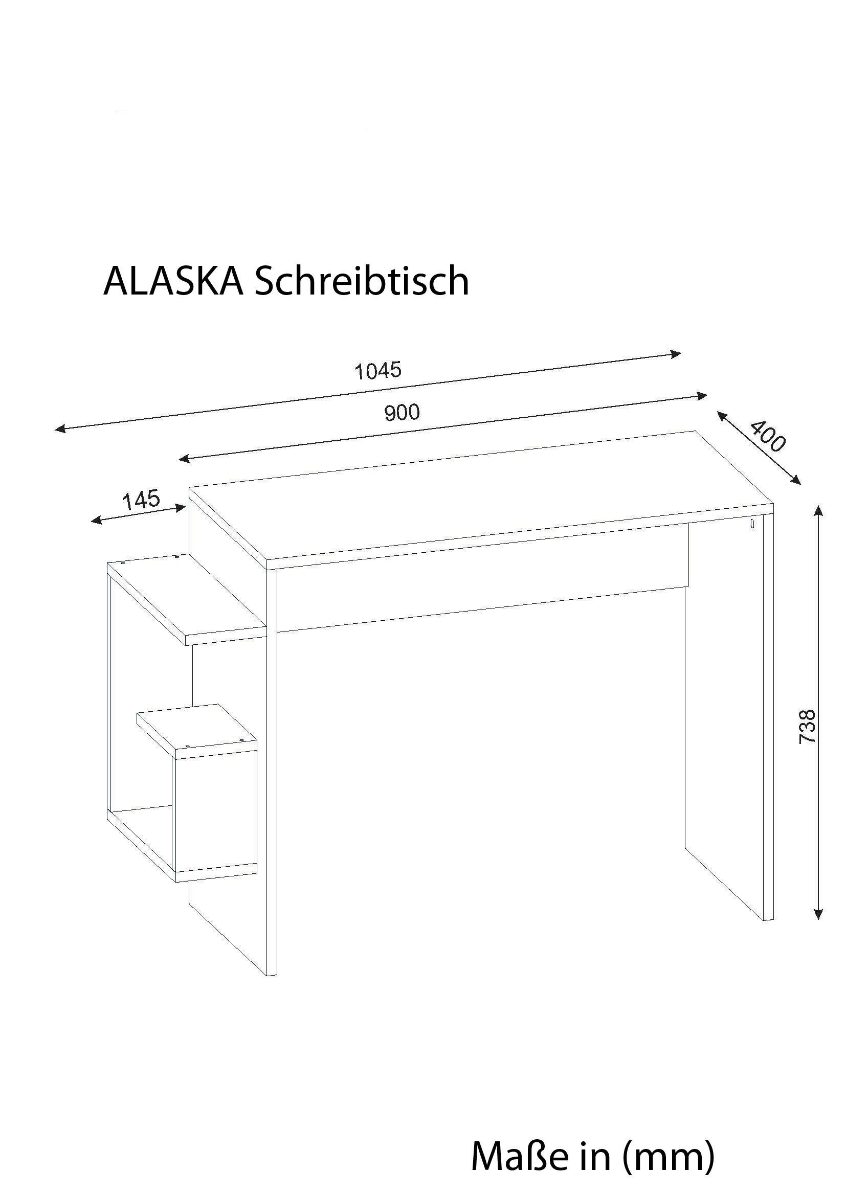 Alaska Schreibtisch Schreibtisch Weiß moebel17