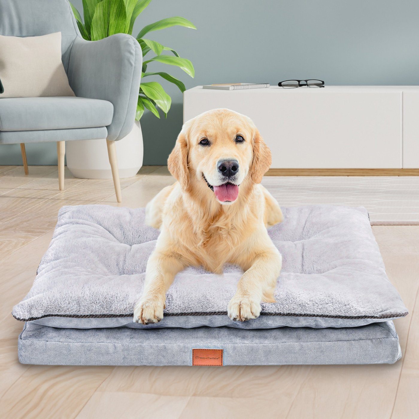 Tierbett - Premium Hunde Kissen "Easy" - orthopädisch und flauschig -