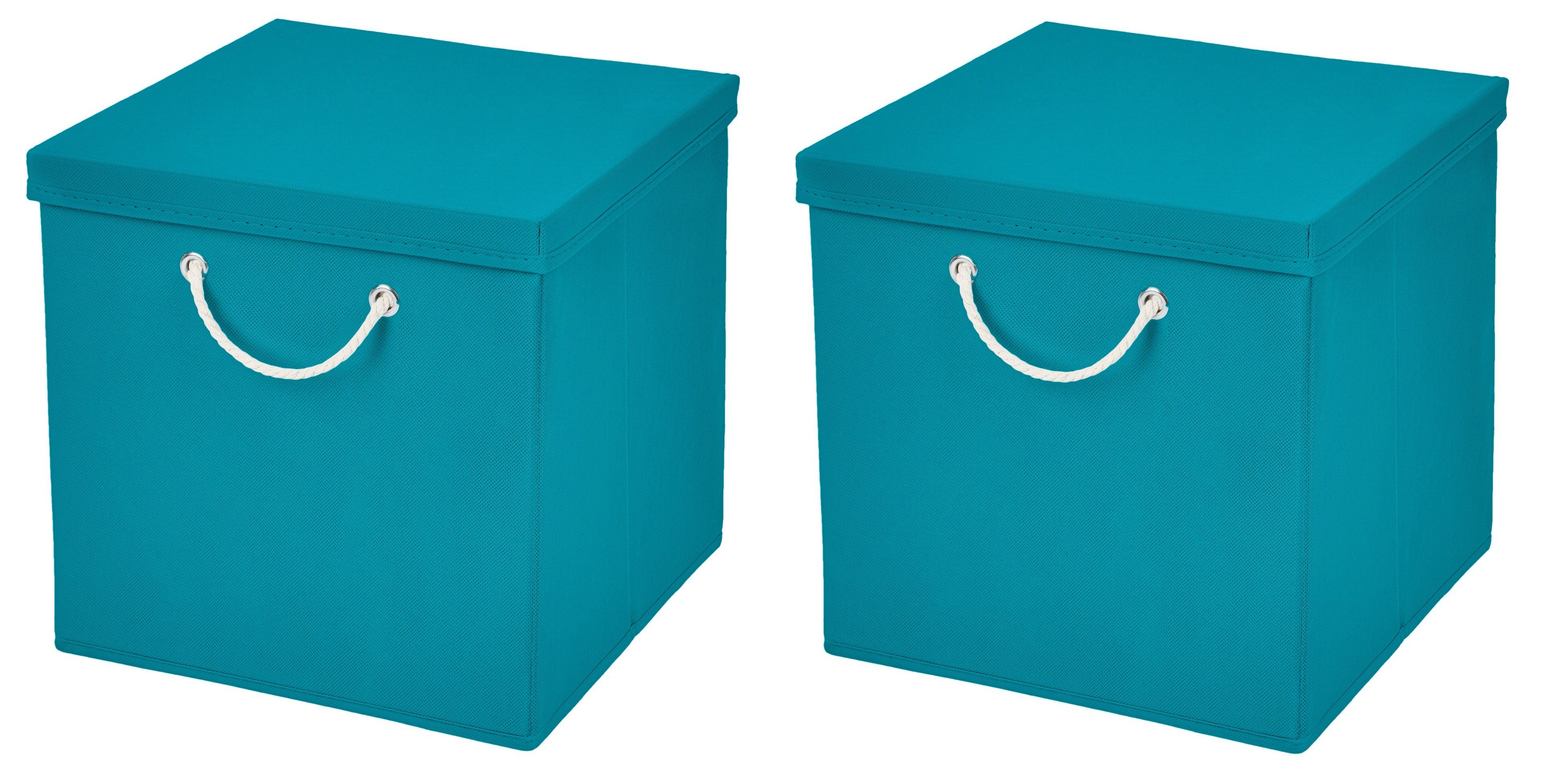 StickandShine Faltbox 2 Stück 30x30 cm perfekt für KALLAX – 19 trendige Farben zur Auswahl