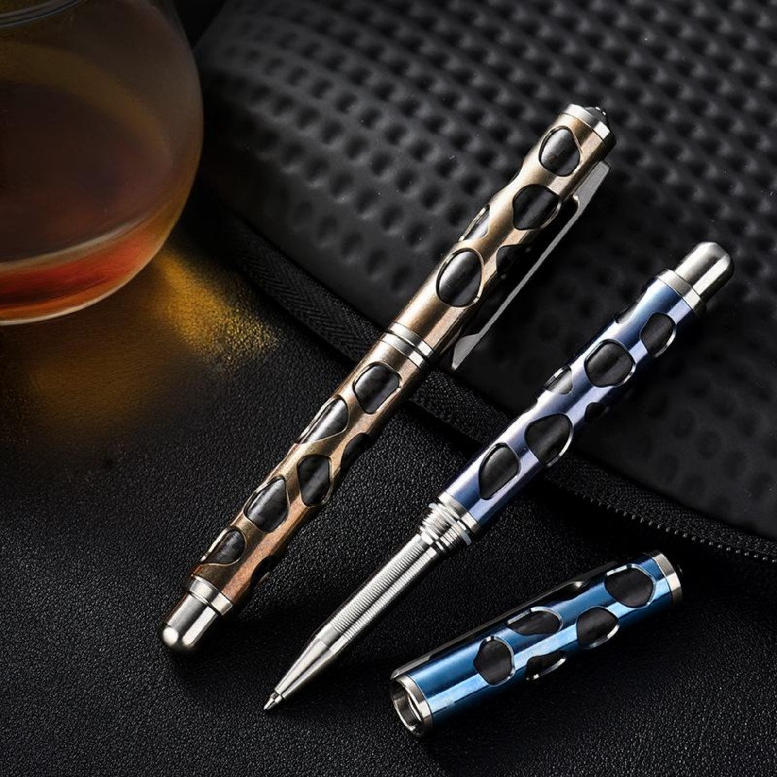 YOUUZ-SHOP Multitool Titanlegierung Taktischer Stift Wolframstahlspitze Leicht Schreibgerät