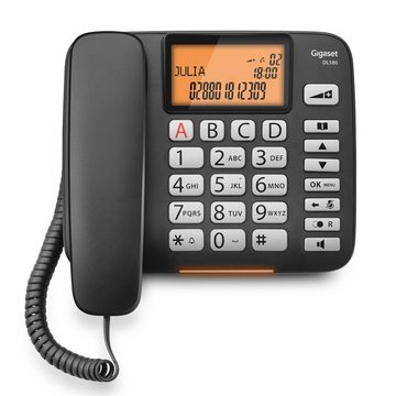 Gigaset DL580 Kabelgebundenes Telefon (analog, kabelgebunden, Anrufer-Identifikation, Hörgerätekompatibel)
