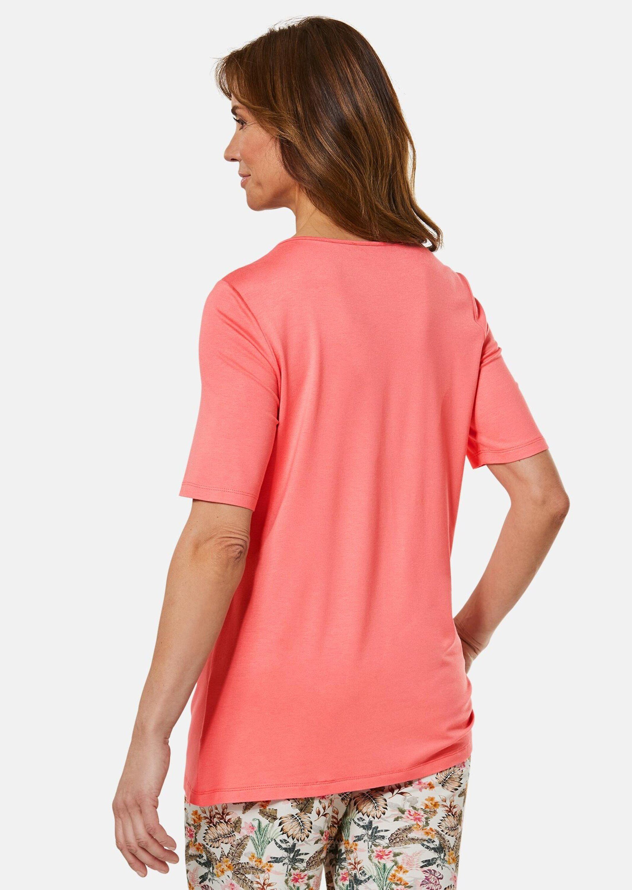 GOLDNER T-Shirt Zeitloses Shirt mit modernem Raffdetail
