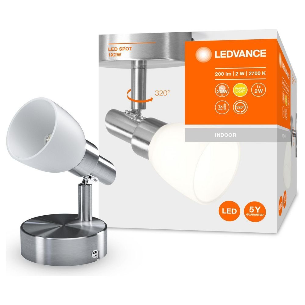 Ledvance LED keine 200lm, LED Deckenspot Deckenstrahler, 1,9W G9 warmweiss, enthalten: Deckenspot, Angabe, LED, Leuchtmittel und 1x Deckenstrahler Wand- Aufbaustrahler Ja