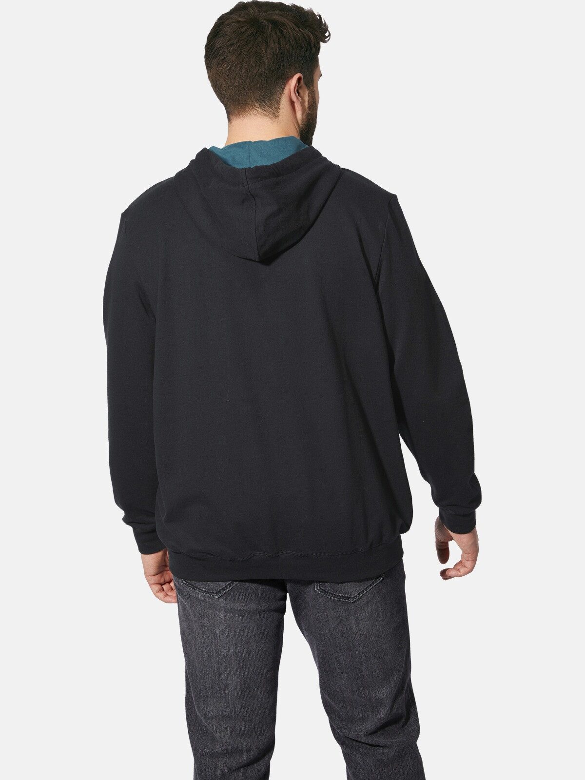 Charles Colby Kapuzensweatshirt EARL TODD mit farbigem Kapuzenfutter