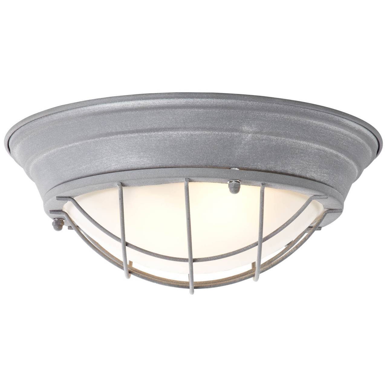 Brilliant Deckenleuchte grau Lampe Deckenleuchte 2x und Wand- Typhoon, A60, Beton/weiß 34cm E Typhoon