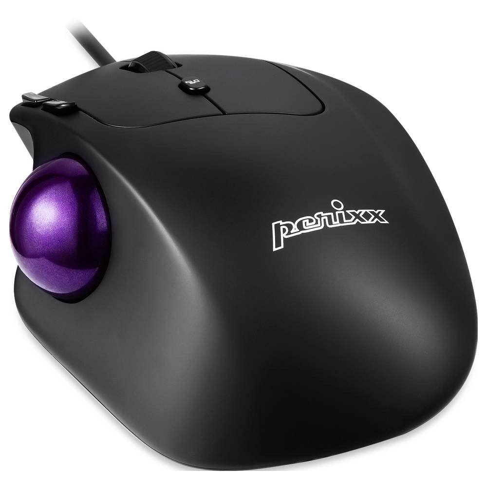 Perixx Kabelgebundene 34-mm-Trackball-USB-Maus mit einstellbarem 11447 Mäuse (mit Trackball)