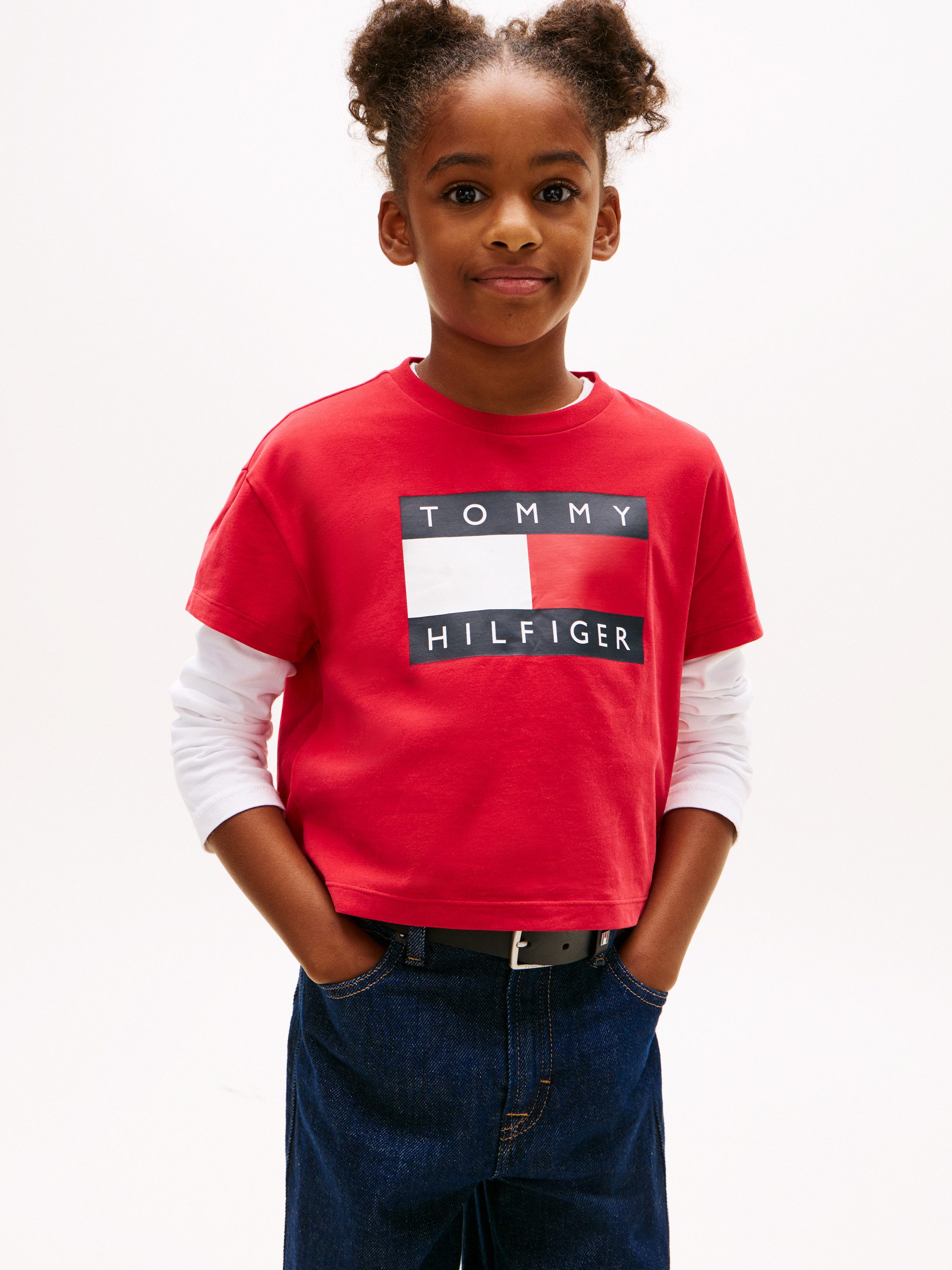 Tommy Hilfiger T-Shirt Kinder bis 16 Jahre, mit Rundhalsausschnitt