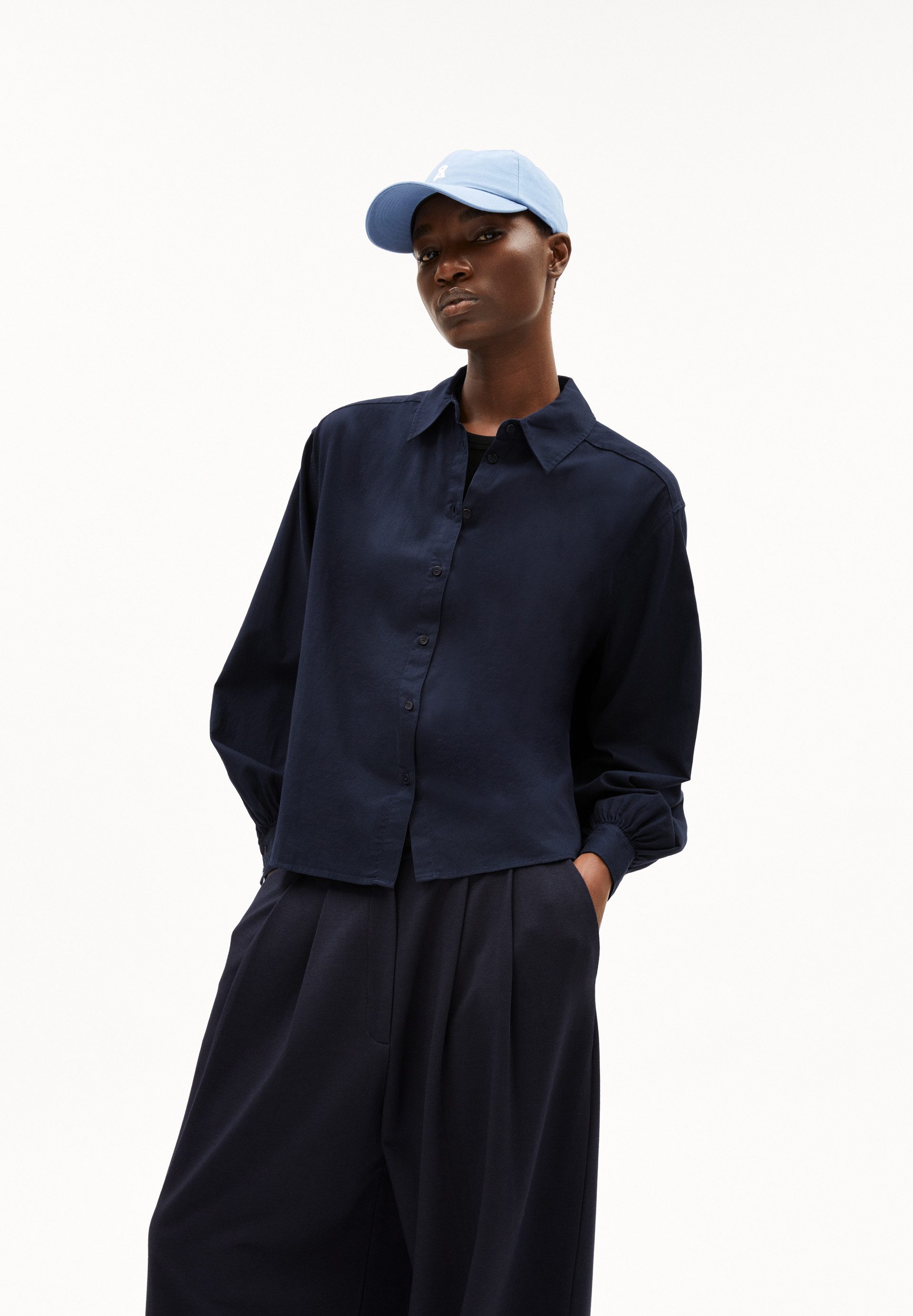 Armedangels Hemdbluse JOELENAA BRUSHED Bluse Loose Fit aus Bio-Baumwolle (1-tlg) Loose Fit