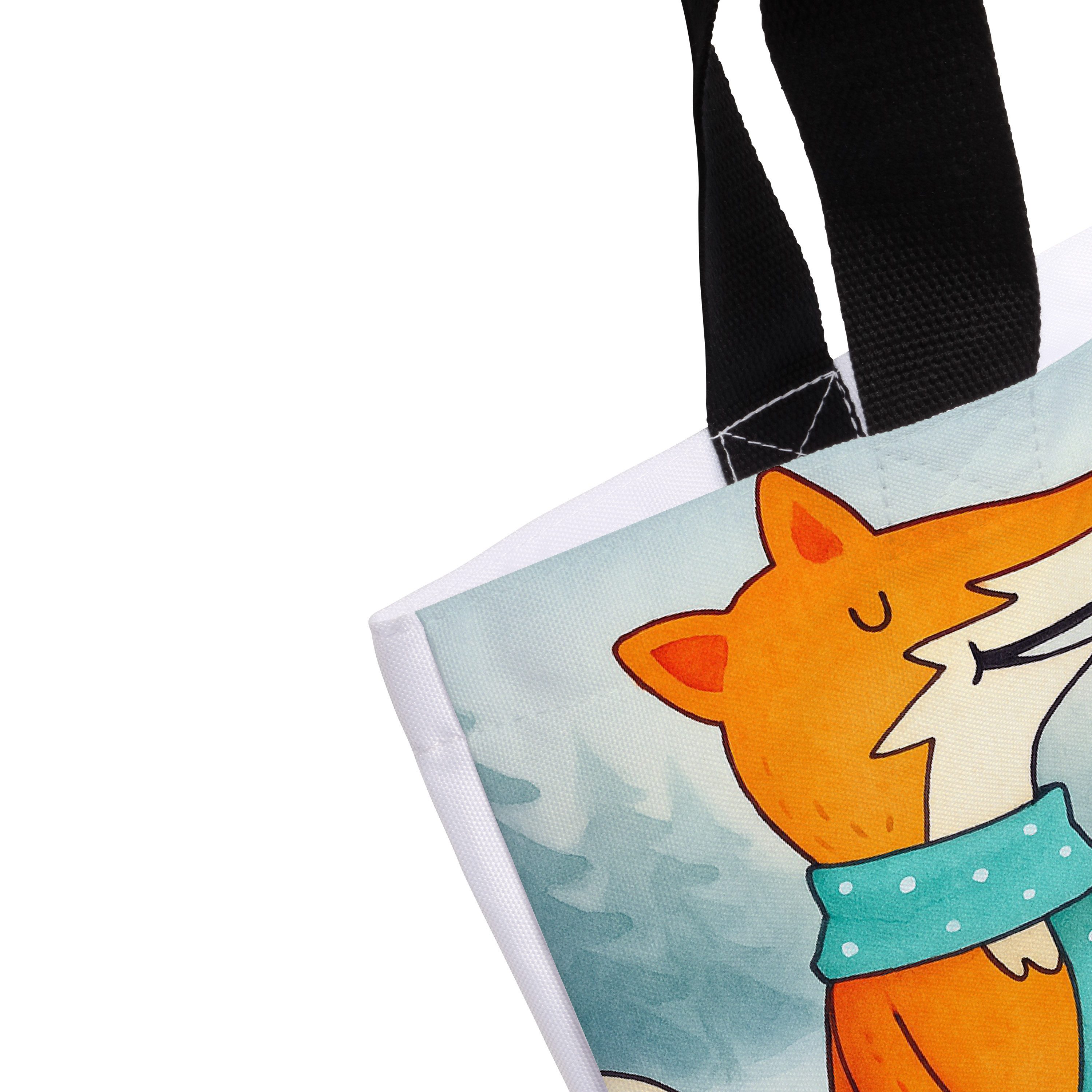 Mr. & Mrs. Panda Shopper Fuchs Keks Design, Strandtasche, Weiß, Kekse, Tote Bag, Frieren, Weih (Packung), Büchertasche Backen Spruch Urlaubstasche