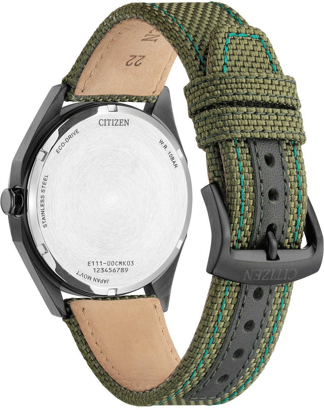 Citizen Solaruhr BM7635-01X, Armbanduhr, Herrenuhr, analog, Tag, Batterie-Entladungsanzeige