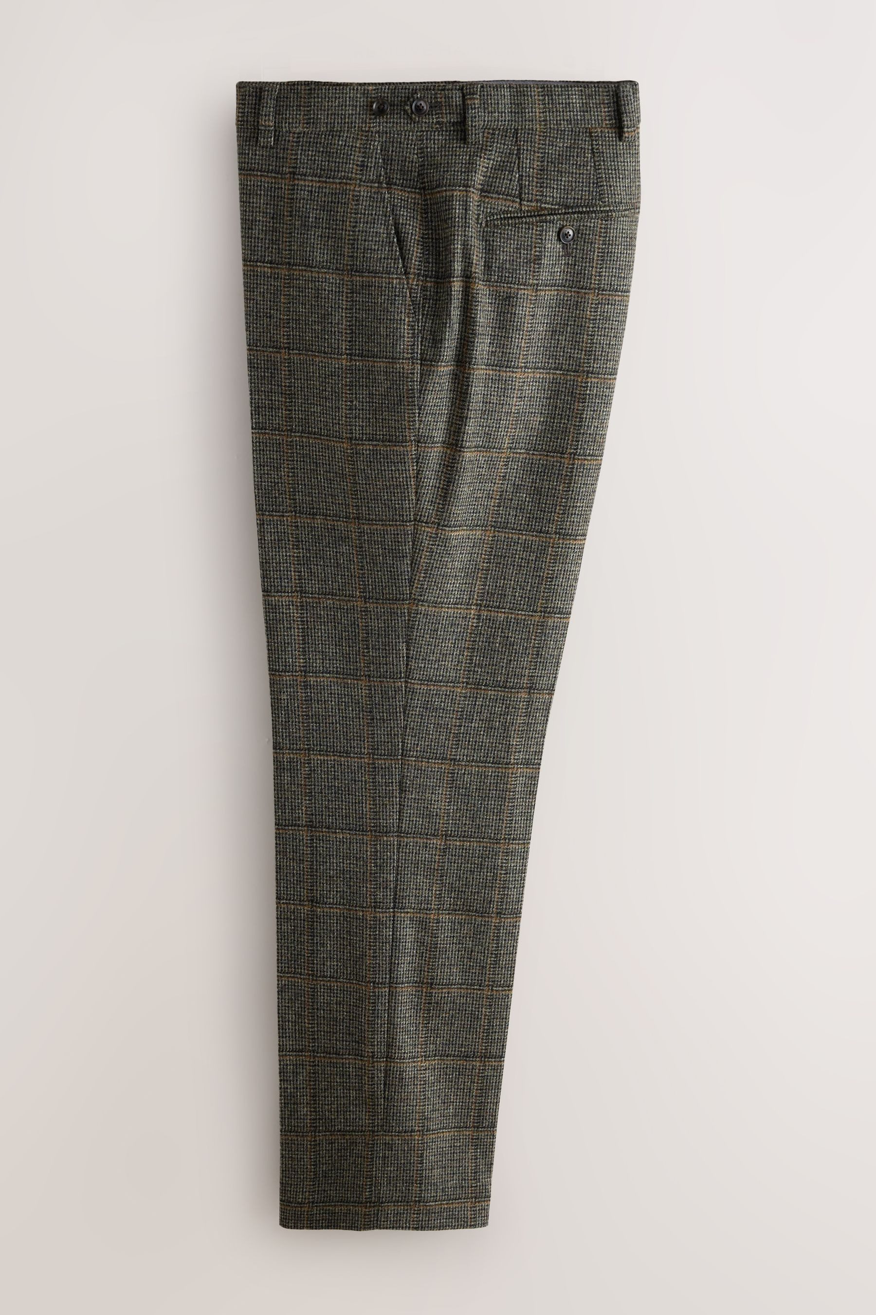 Next Anzughose Signature Karierte Anzughose, Tweed-Wolle (1-tlg)