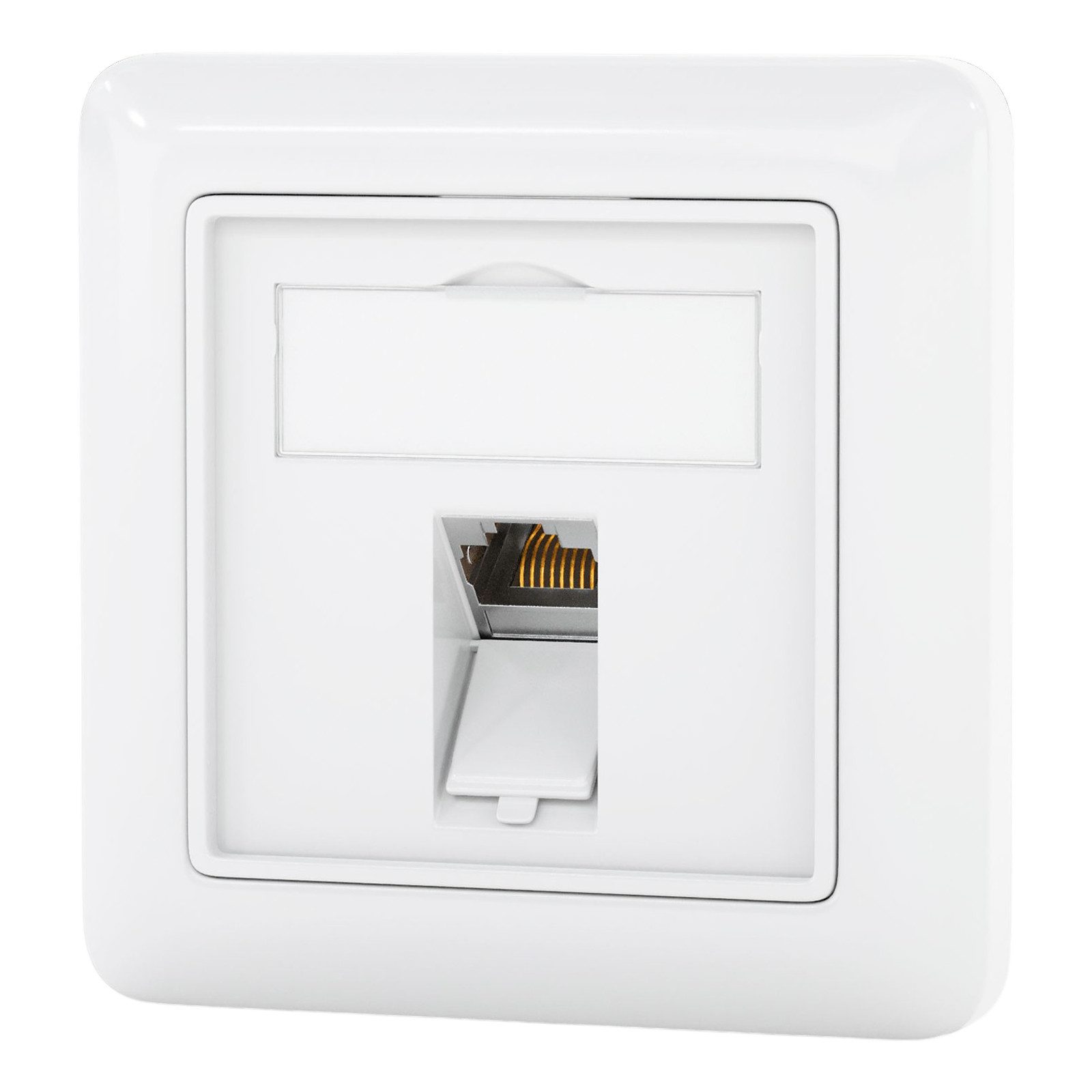 HB-DIGITAL Keystone Dose Netzwerkdose mit Keystone Modul CAT 7 RJ45 Unterputz Netzwerk-Adapter, Voll geschirmtes Zinkdruckgussgehäuse
