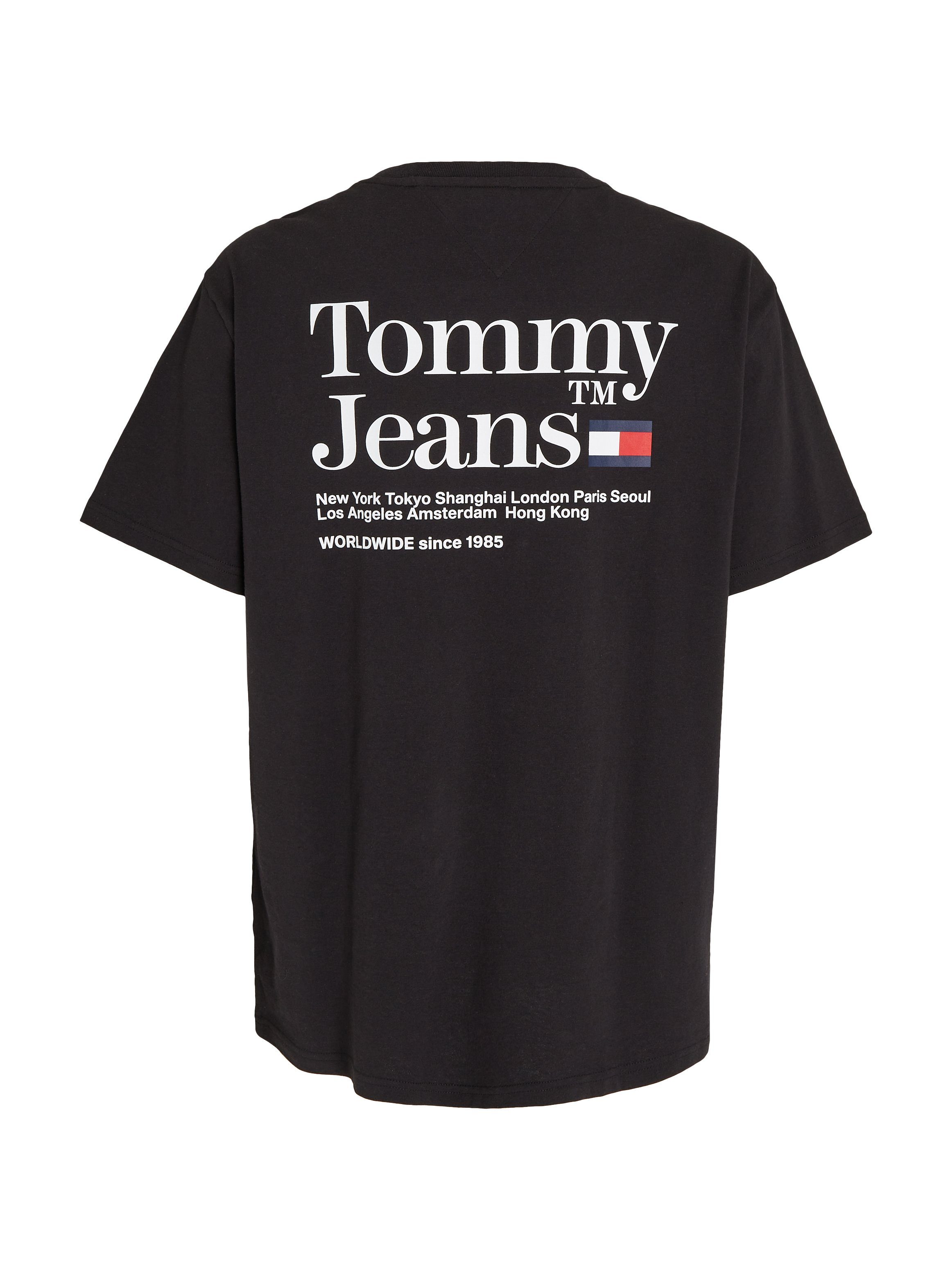 Black mit REG dem auf Aufdruck großem MODERN Jeans TOMMY TEE Tommy TJM T-Shirt Rücken TM