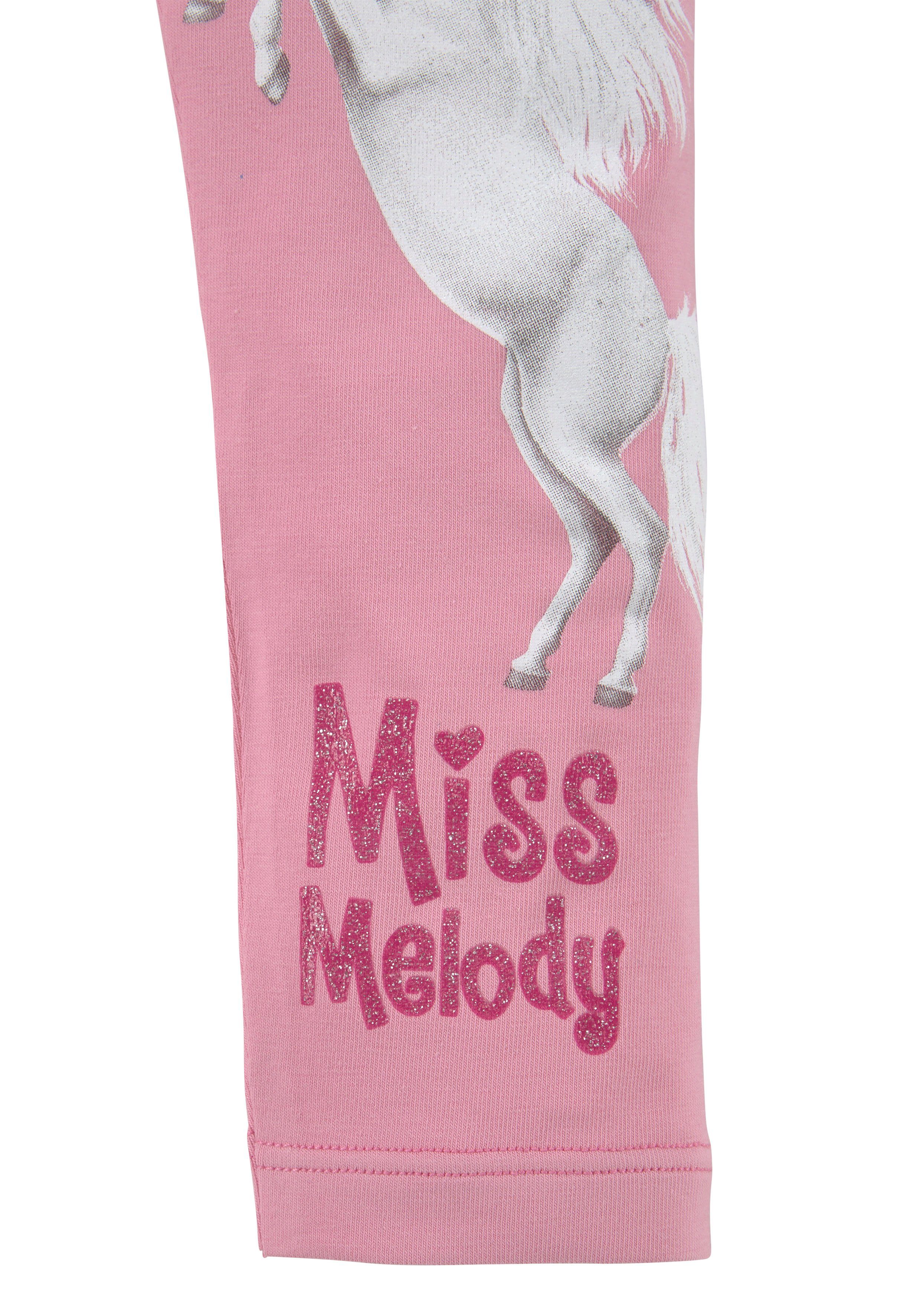 & tollen Miss Leggings 2-tlg) Langarmshirt Melody mit (Set, Pferdedrucken