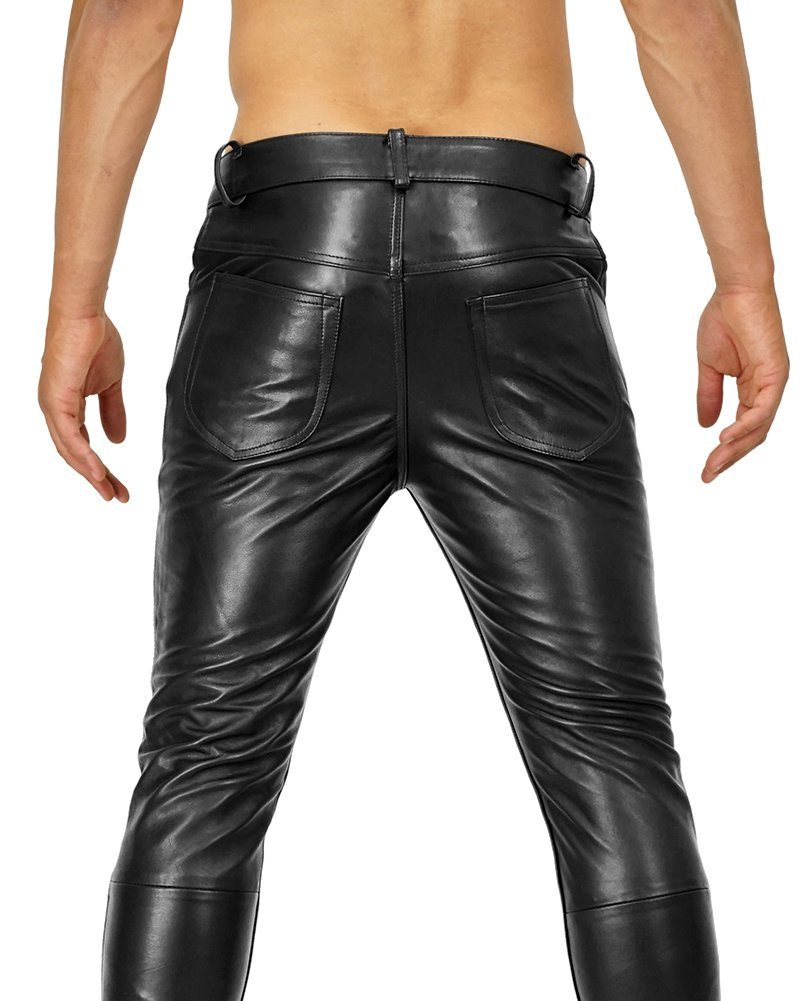 Lederhose Herren Lederhose Lederjeans Leder Röhre echt Leder Lederhosen Boc günstig online kaufen