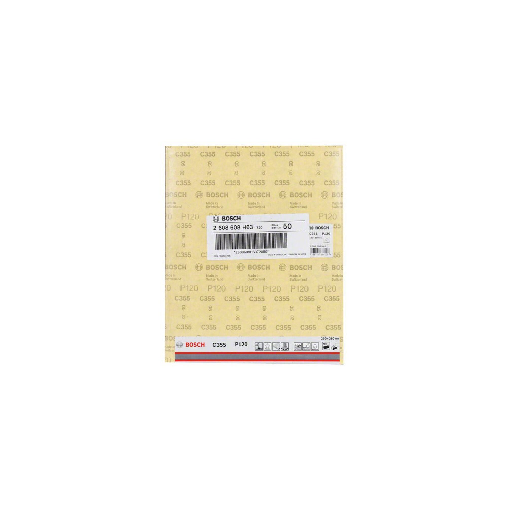 Bosch Professional Schleifpapier Bosch Schleifblatt C355 Papierschleifblatt 230 x 280 mm 120 50 Stk