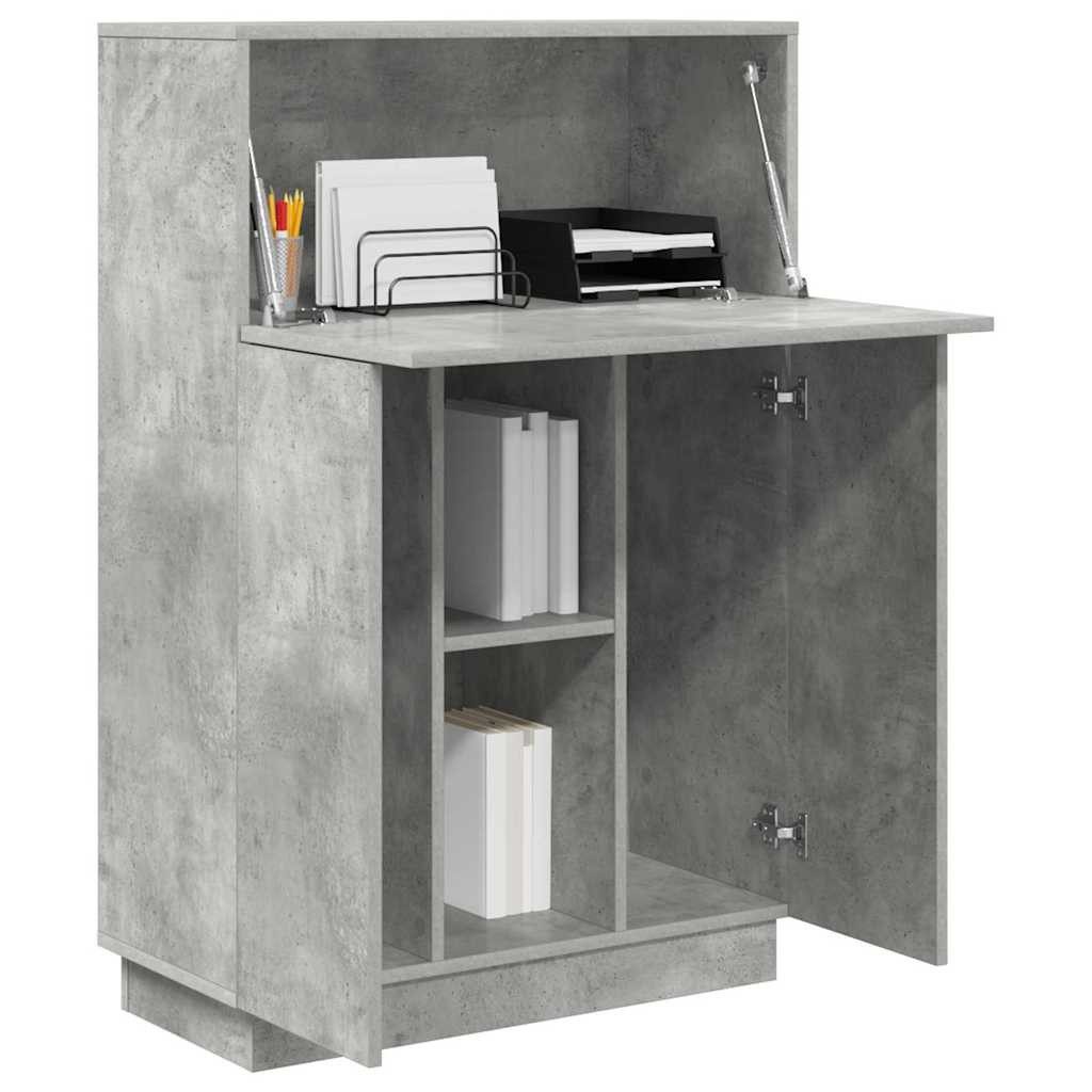 vidaXL Schreibtisch Schreibtisch Beton Grau 71.5 x 31.5 x 106.5 cm Holzwerk günstig online kaufen