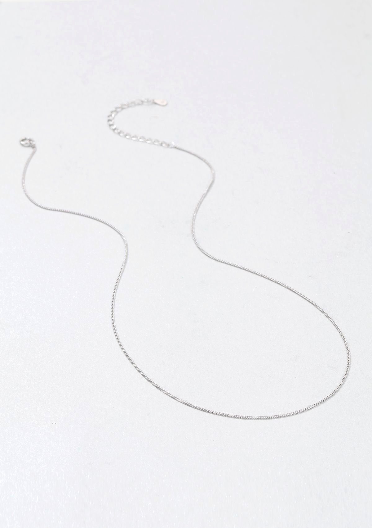 Silber Vergoldet Halskette Happiness hypoallergen Damen Kombinieren, Layer strukturiert zum fein Look 18K, Hey 925 Silberkette
