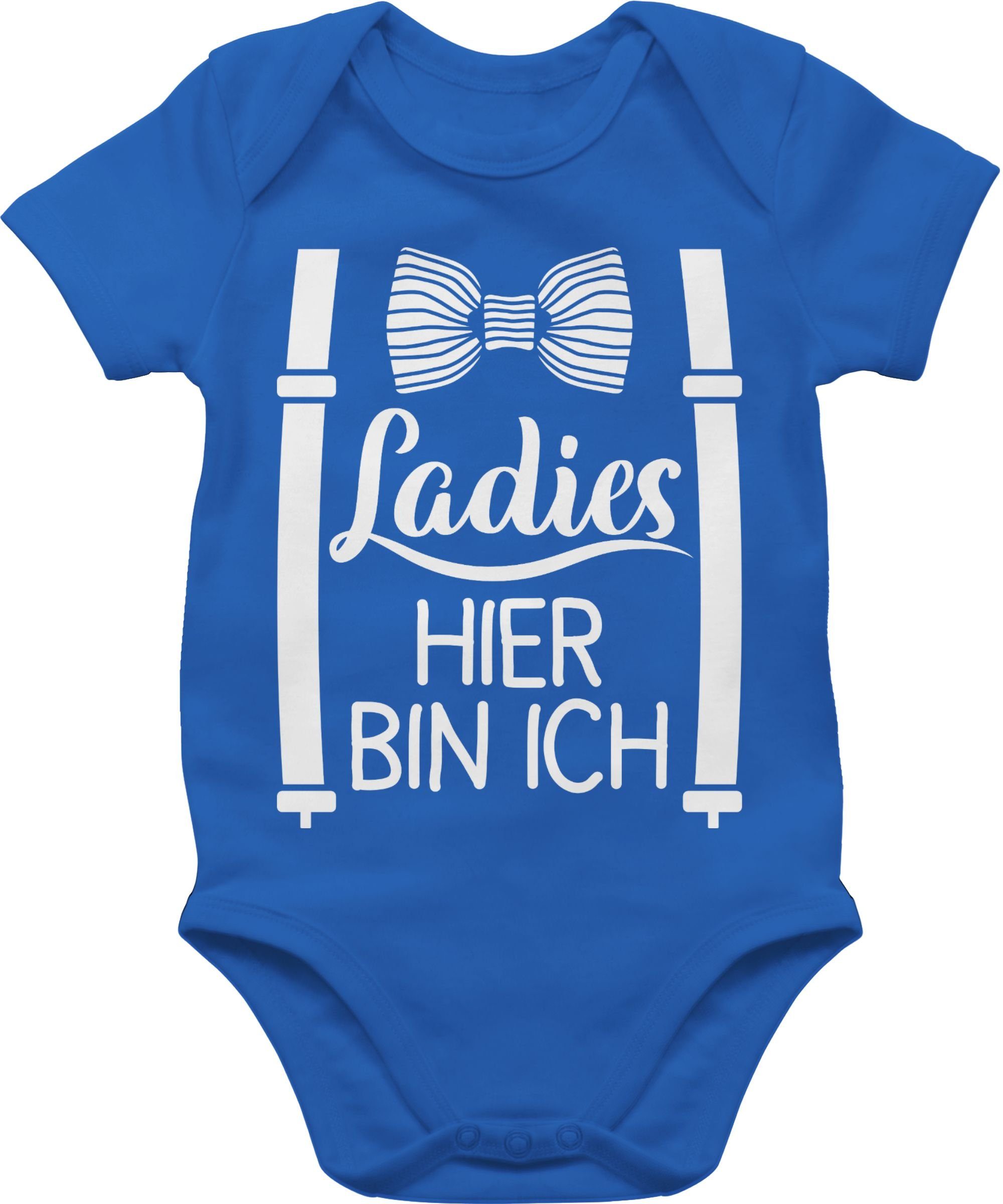 Shirtracer Shirtbody Ladies hier bin ich Sprüche Baby