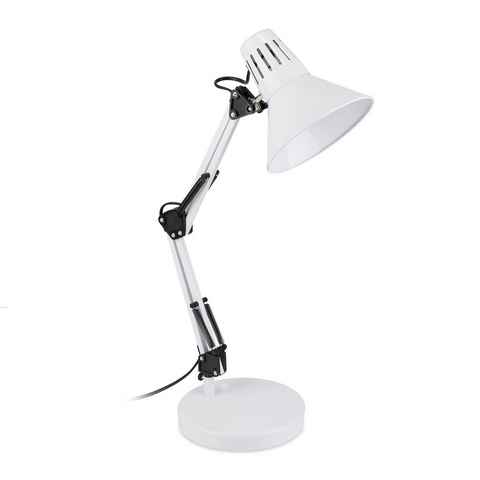 relaxdays Schreibtischlampe Schreibtischlampe Metall