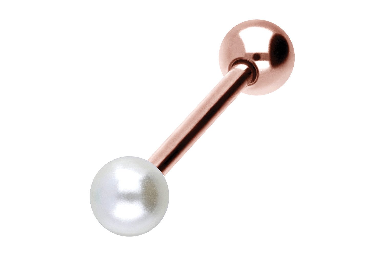 PIERCINGLINE Brustwarzenpiercing Titan Barbell SYNTHETISCHE PERLE + TITAN-KUGEL (Barbells, 1-tlg)