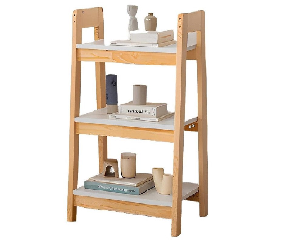 Xlmoebel Standregal Helles beige Bücherregal aus Holz für das Kinderzimmer, 1-tlg., Hergestellt in Europa