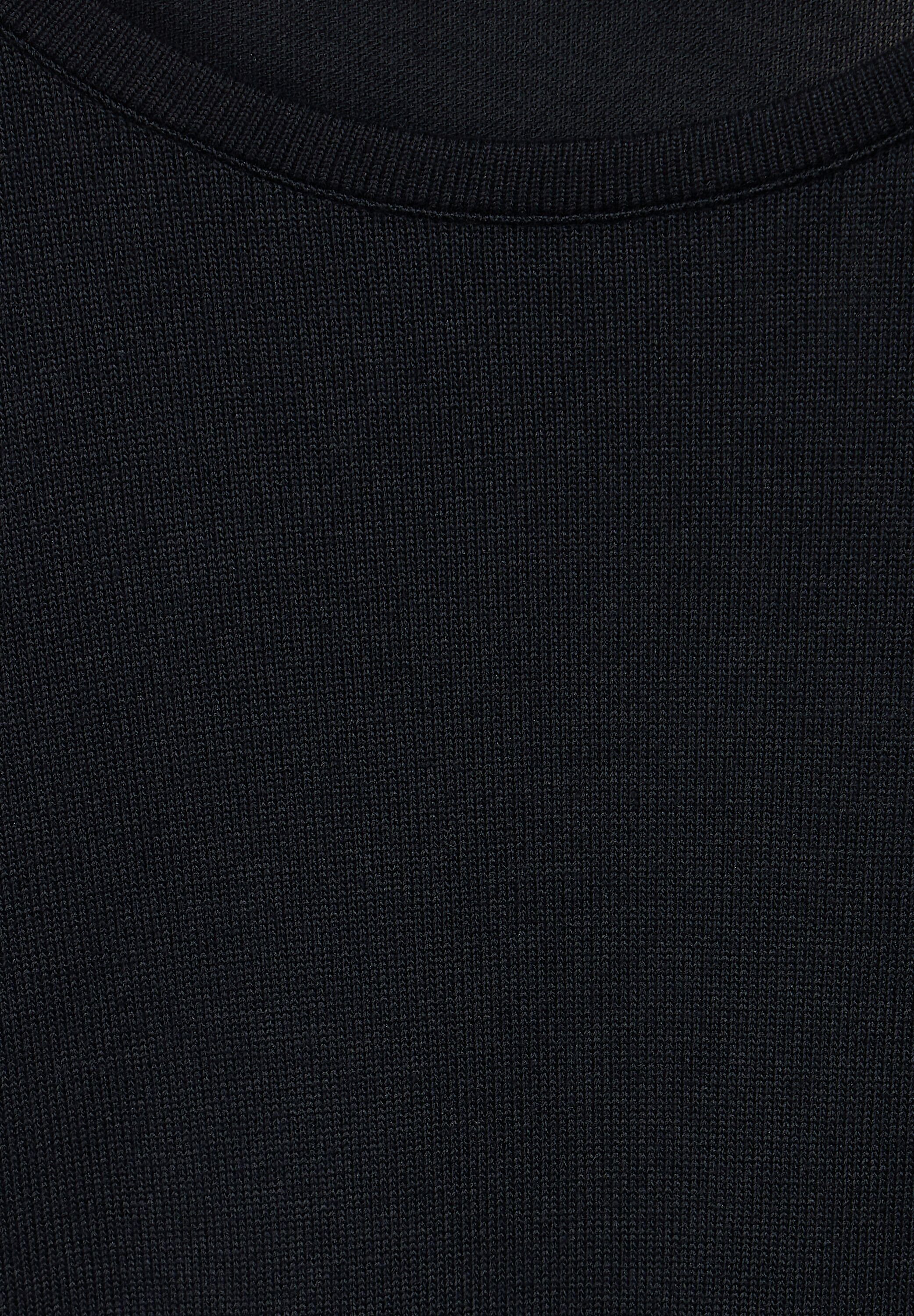 3/4-Arm-Shirt Cecil Materialmix aus softem Black