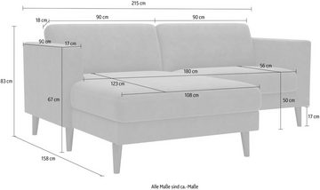 Home affaire Ecksofa Amancey, L-Form, mit Komfortschaum