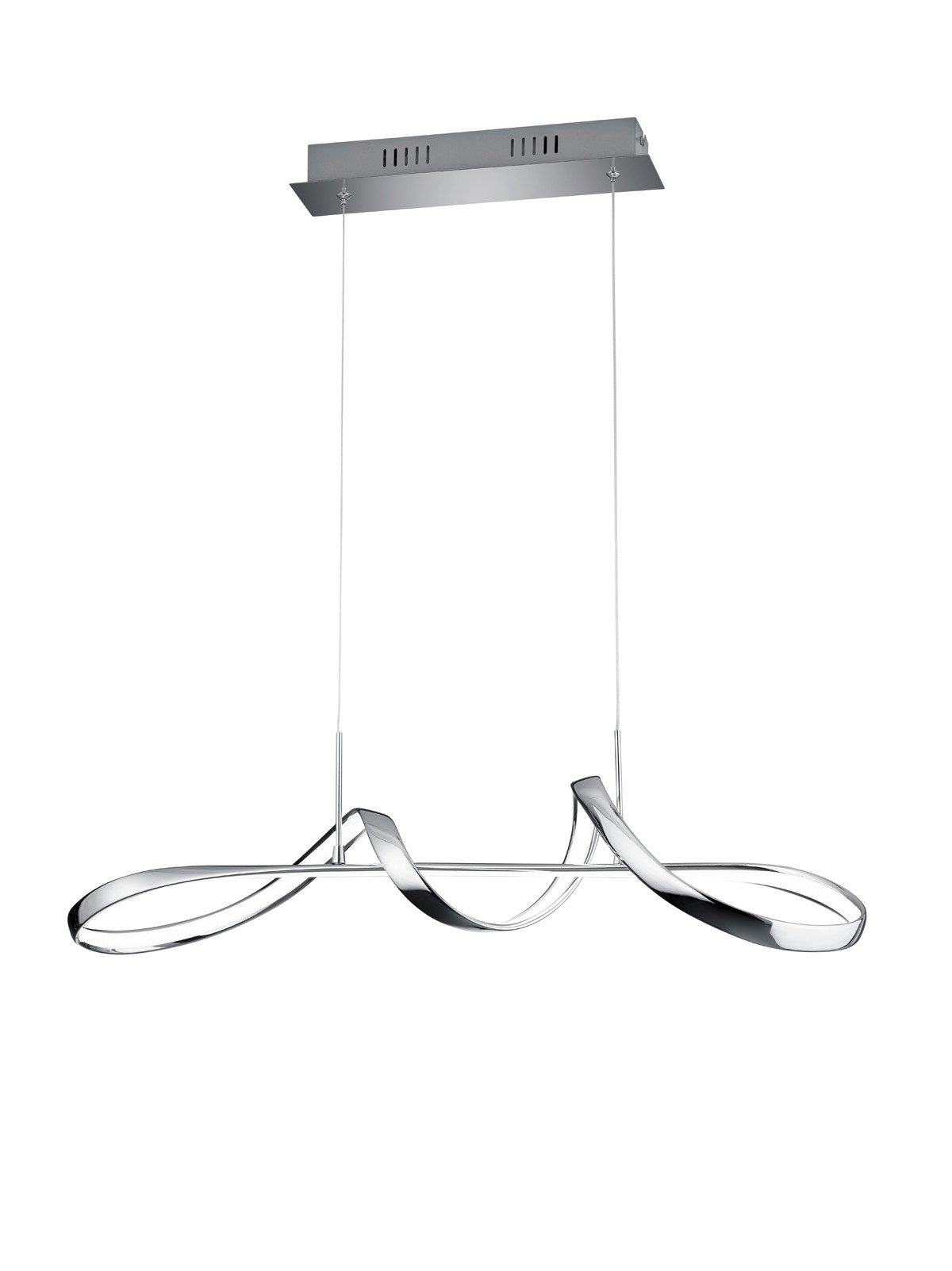 lightling LED Pendelleuchte Peggy, LED fest integriert, neutralweiß, moderne Pendellampe mit Elementen aus verchromten Metall