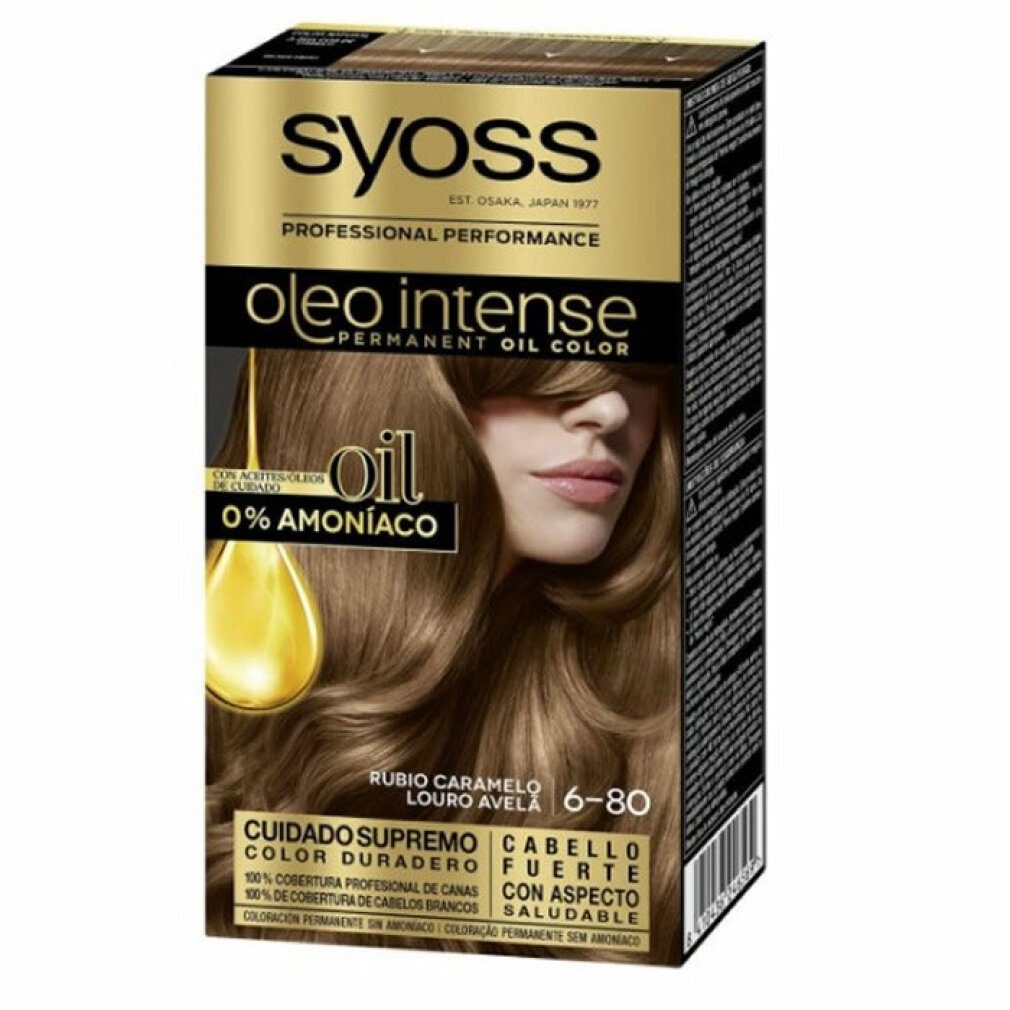 Syoss Mascara Oleo Intense Permanent Hair Color 6-80 Caramel Blonde