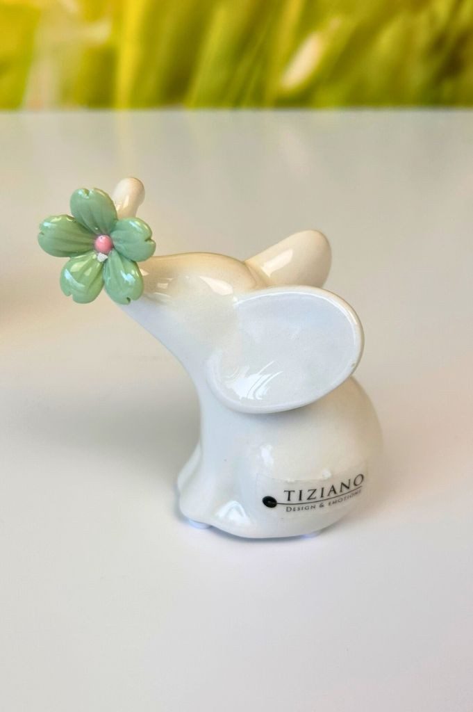 TIZIANO - DESIGN & EMOTIONS Dekofigur Deko Elefant Leon mit Blüten in verschiedenen Farben